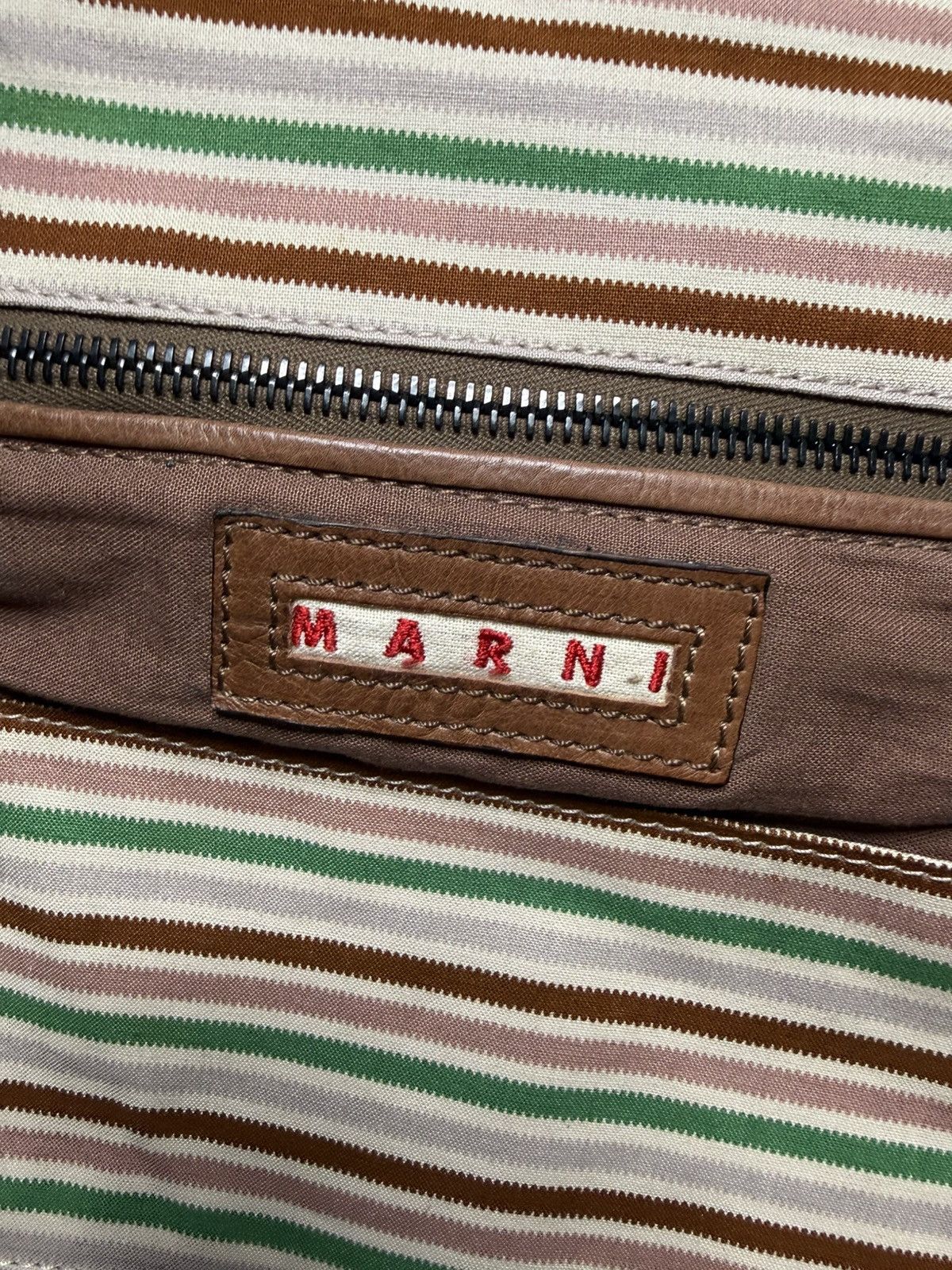 Marni Marni Large Leather Trimmed Messenger Crossbody Bag Size ONE SIZE - 13 Thumbnail