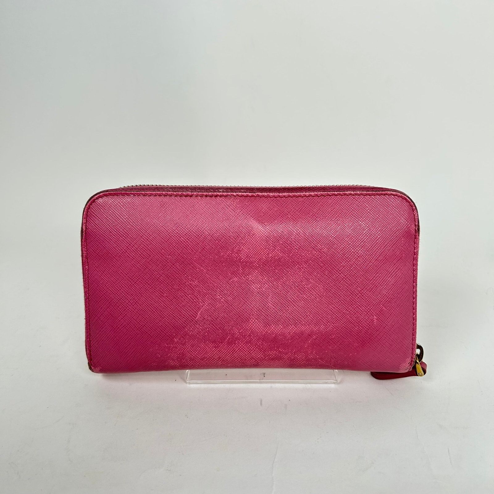 Prada Prada Pink Saffiano Zip-Around Wallet Size ONE SIZE - 2 Thumbnail
