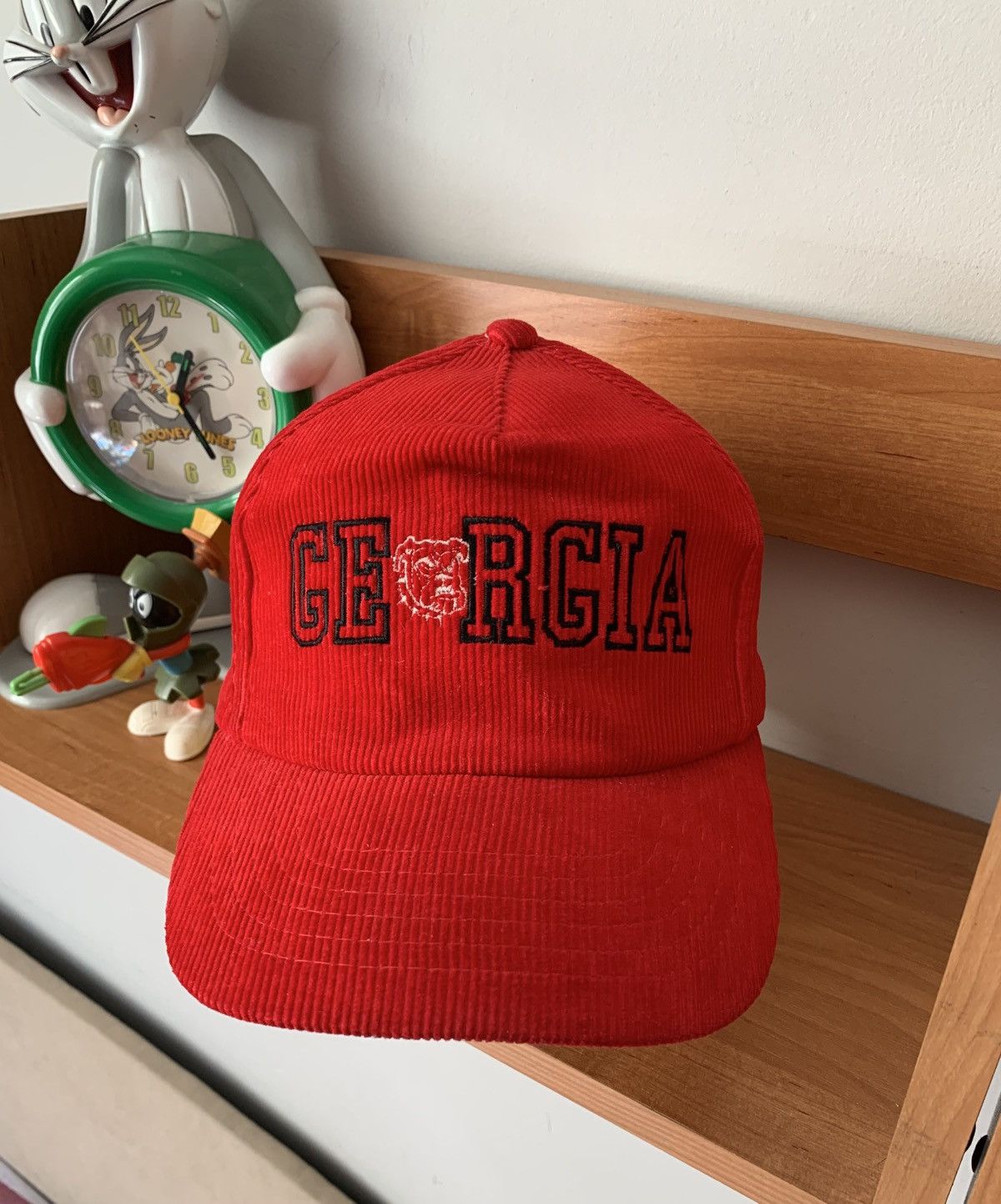 Yupong 90s VTG Yupoong NCAA Georgia Bulldogs Corduroy Snapback Hat Size ONE SIZE - 1 Thumbnail