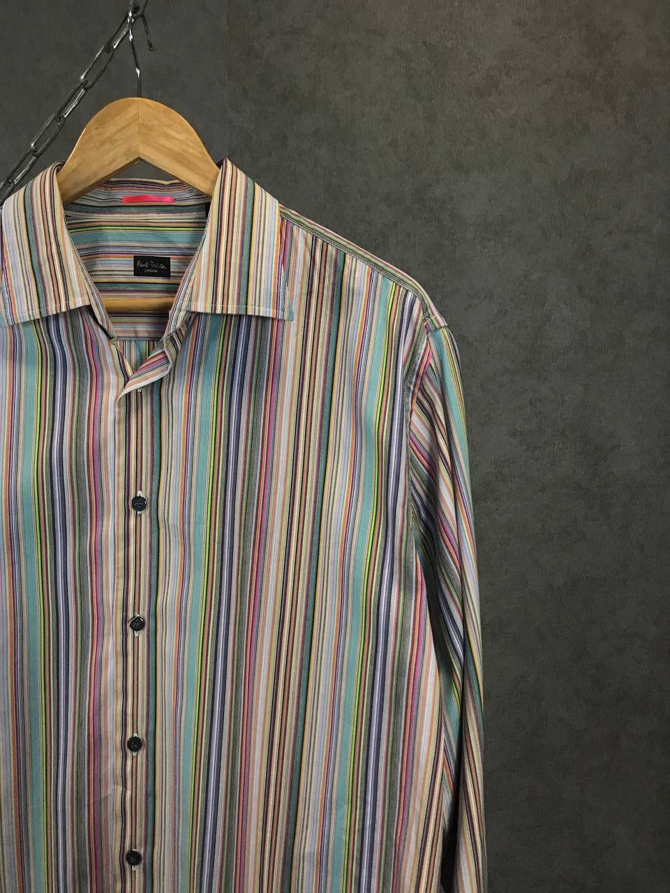 Paul Smith Paul Smith crazy designer multicolor striped shirt Size US XL / EU 56 / 4 - 2 Thumbnail