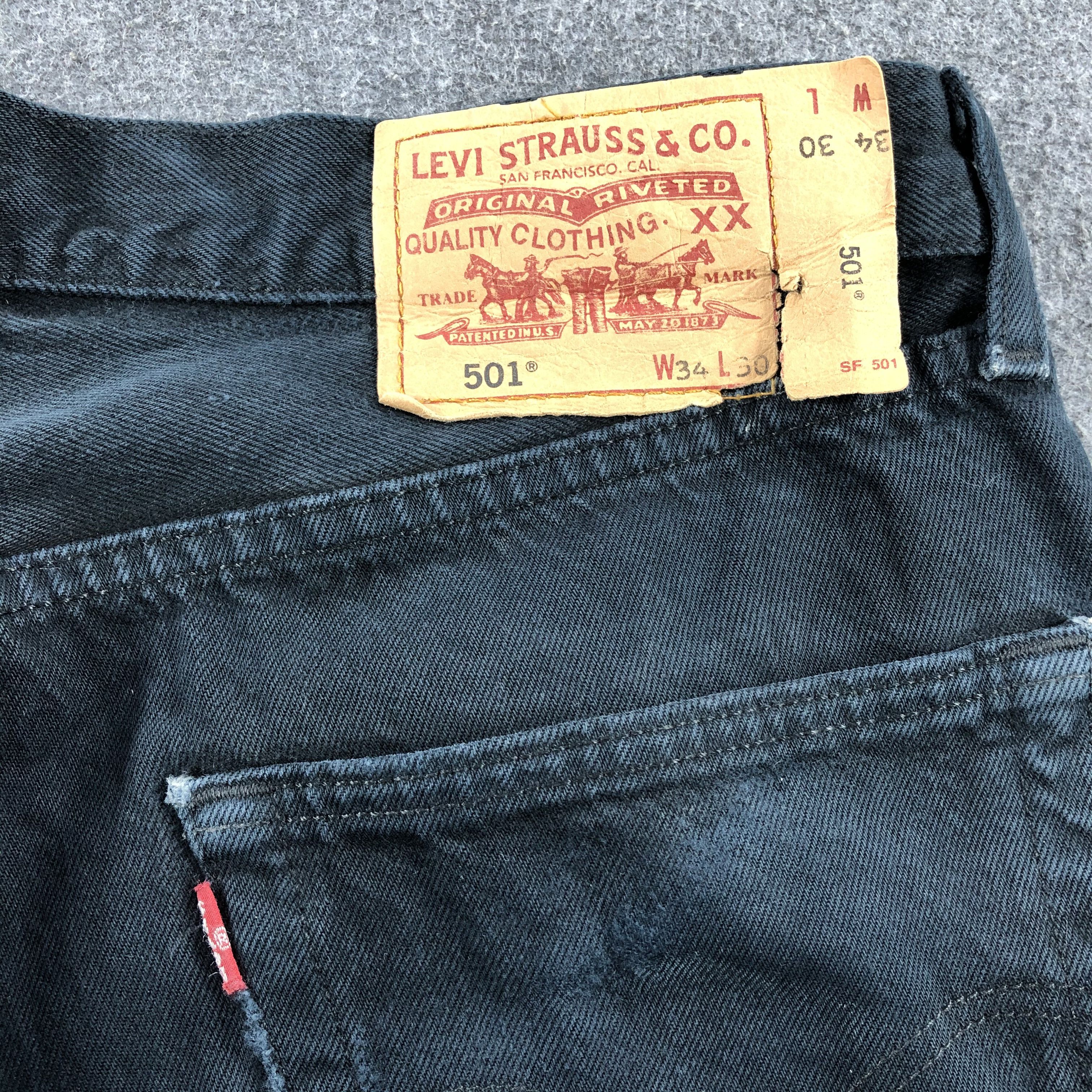 Levi's Vintage Black Levis 501 Jeans-JM1514 Size US 36 / EU 52 - 6 Thumbnail