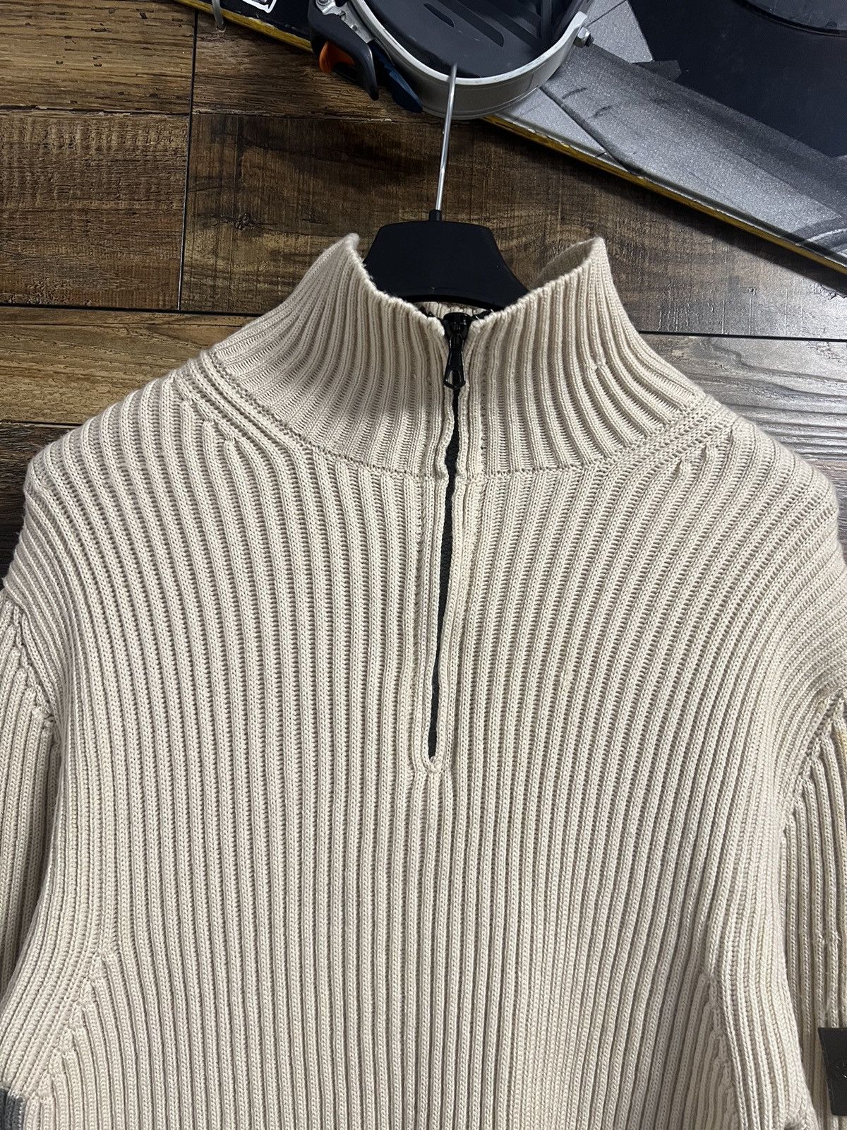 Stone Island STONE ISLAND Sweater Half Zip Wool Heavy Knit Vintage AW 03 Size US XL / EU 56 / 4 - 6 Thumbnail