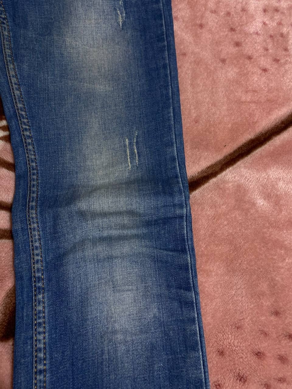 Philipp Plein Philipp Plein Design FW14 Distressed Denim Army Blue Jeans Size US 26 / EU 42 - 16 Thumbnail