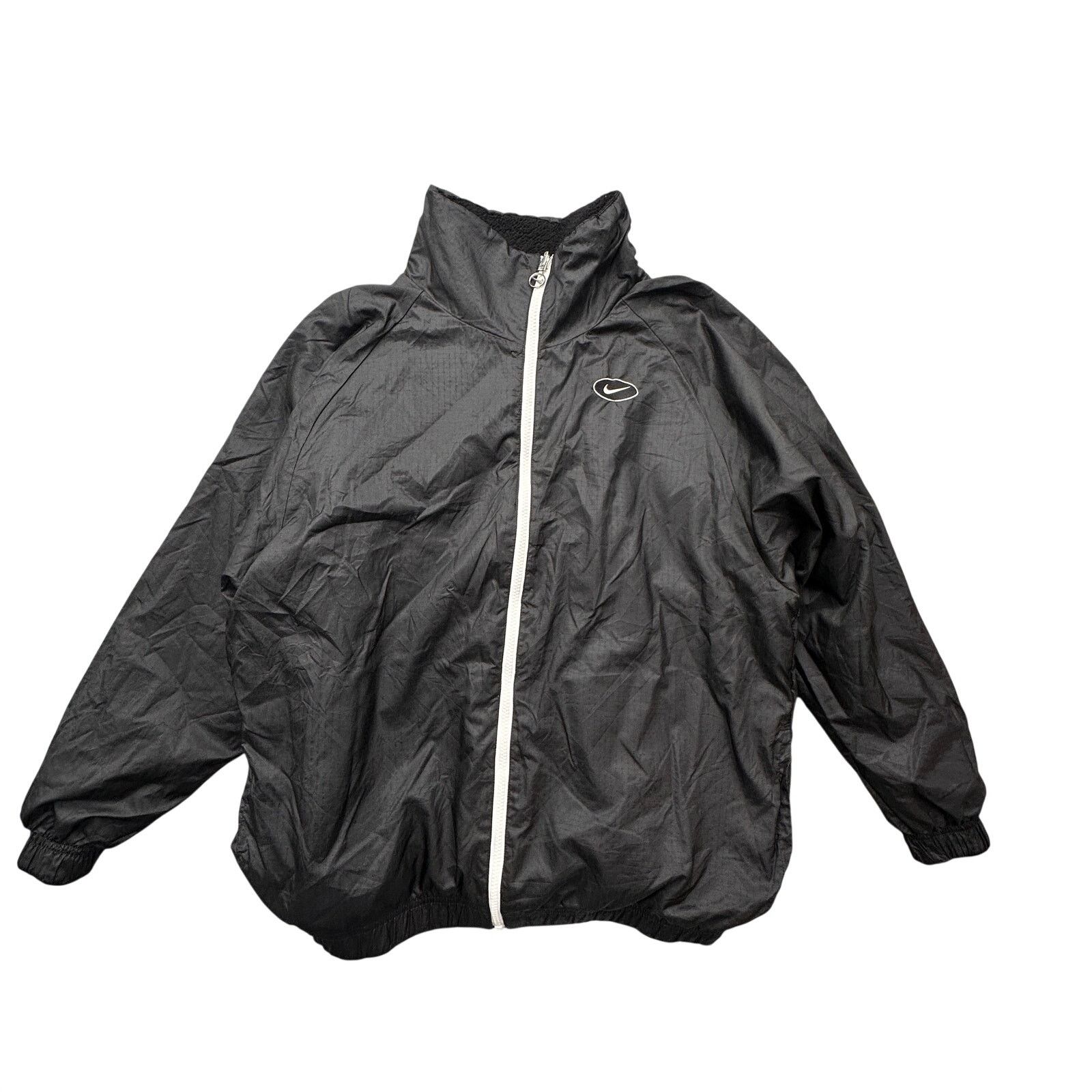 Nike Nike Womens XS Big Swoosh Reversible Sherpa Jacket Black Size XS / US 0-2 / IT 36-38 - 2 Thumbnail