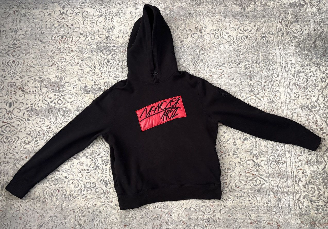 Moncler Genius Moncler Genius 2 Moncler 1952 Black Patch Hoodie Size US S / EU 44-46 / 1 - 3 Thumbnail