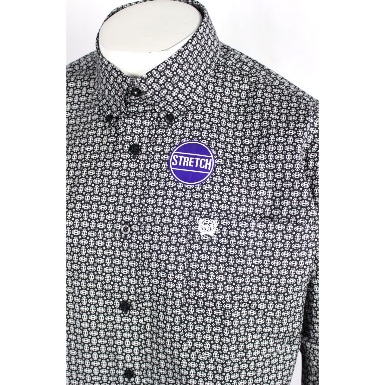 Vintage Cinch Men's Geo Print Classic Button Long Sleeve Western Shirt Stretch M Medium Size US M / EU 48-50 / 2 - 4 Thumbnail