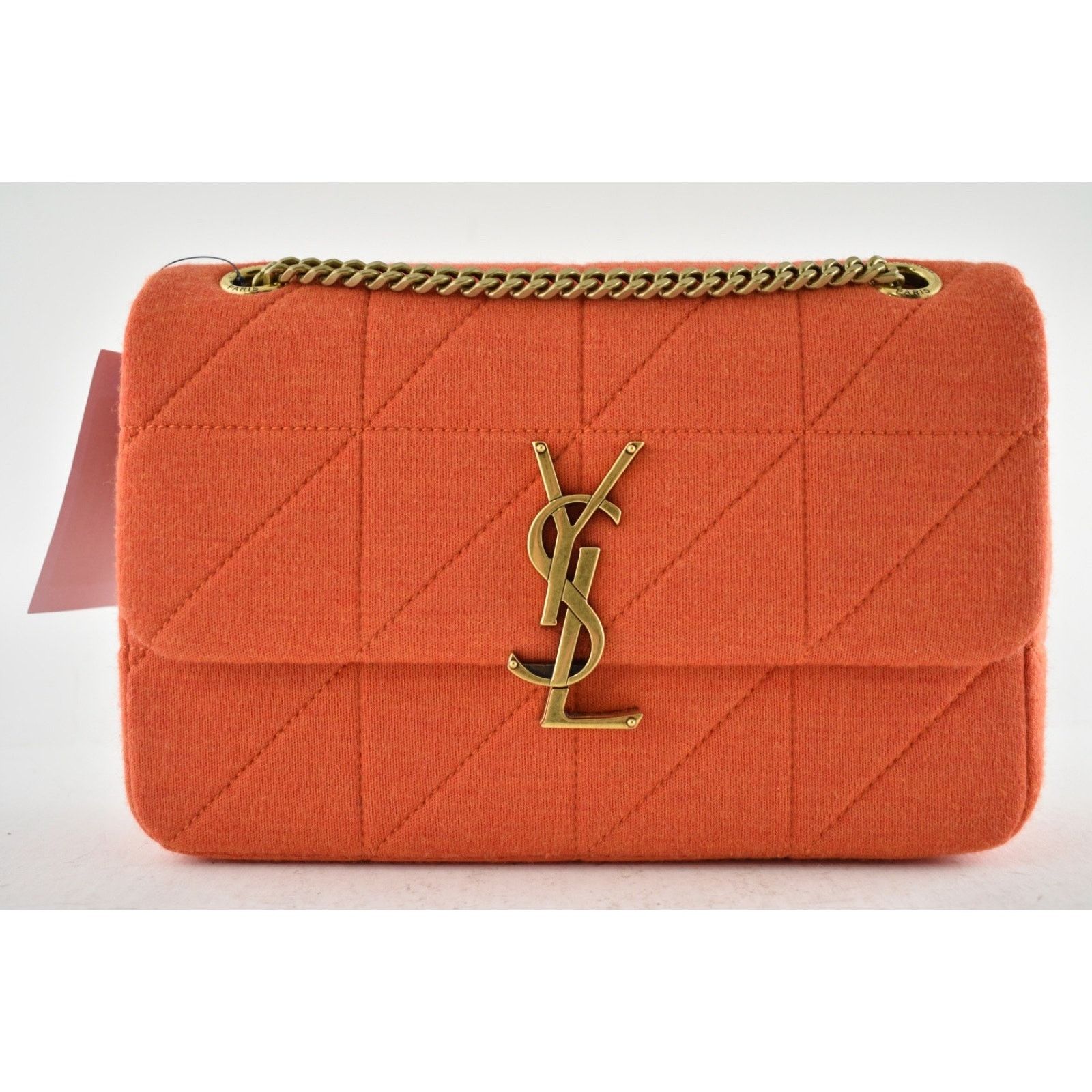 Yves Saint Laurent Saint Laurent Medium Marigold Orange Jersey Shoulder Bag Size ONE SIZE - 2 Thumbnail