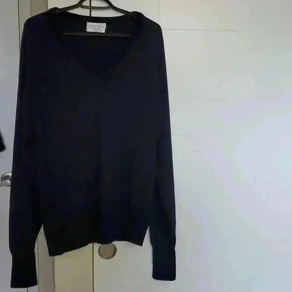 Dior Christian Dior Size Vintage V Neck Sweater Size US XL / EU 56 / 4 - 1 Thumbnail