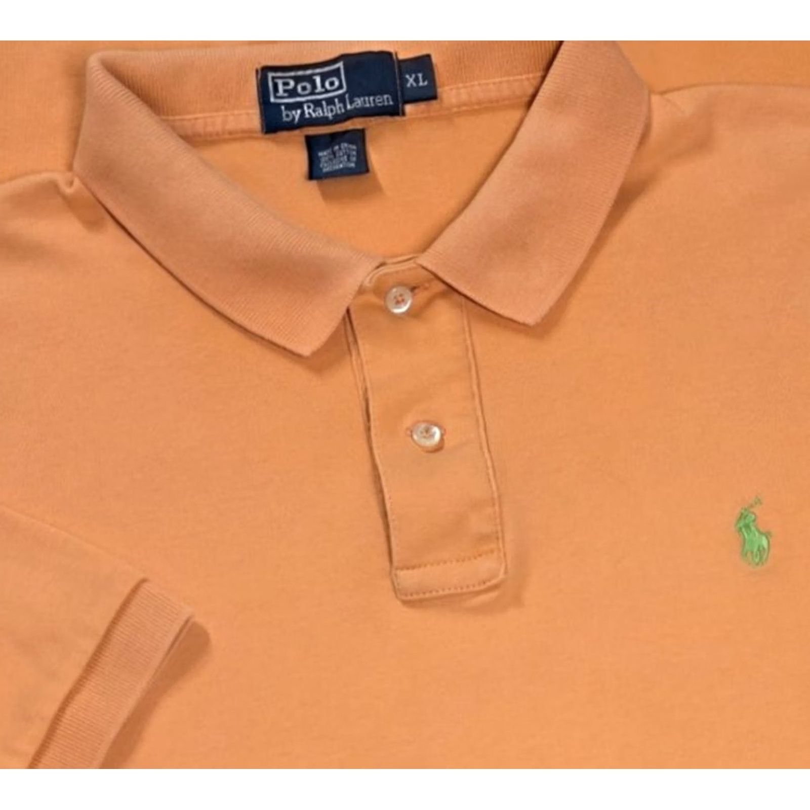 Polo Ralph Lauren VINTAGE Polo Ralph Lauren Big Pony Polo Shirt Mens XL Orange Short Sleeve Green Pony Soft Shirt Mens XL Orange Polo Ralph Lauren Big Pony Size US XL / EU 56 / 4 - 2 Thumbnail