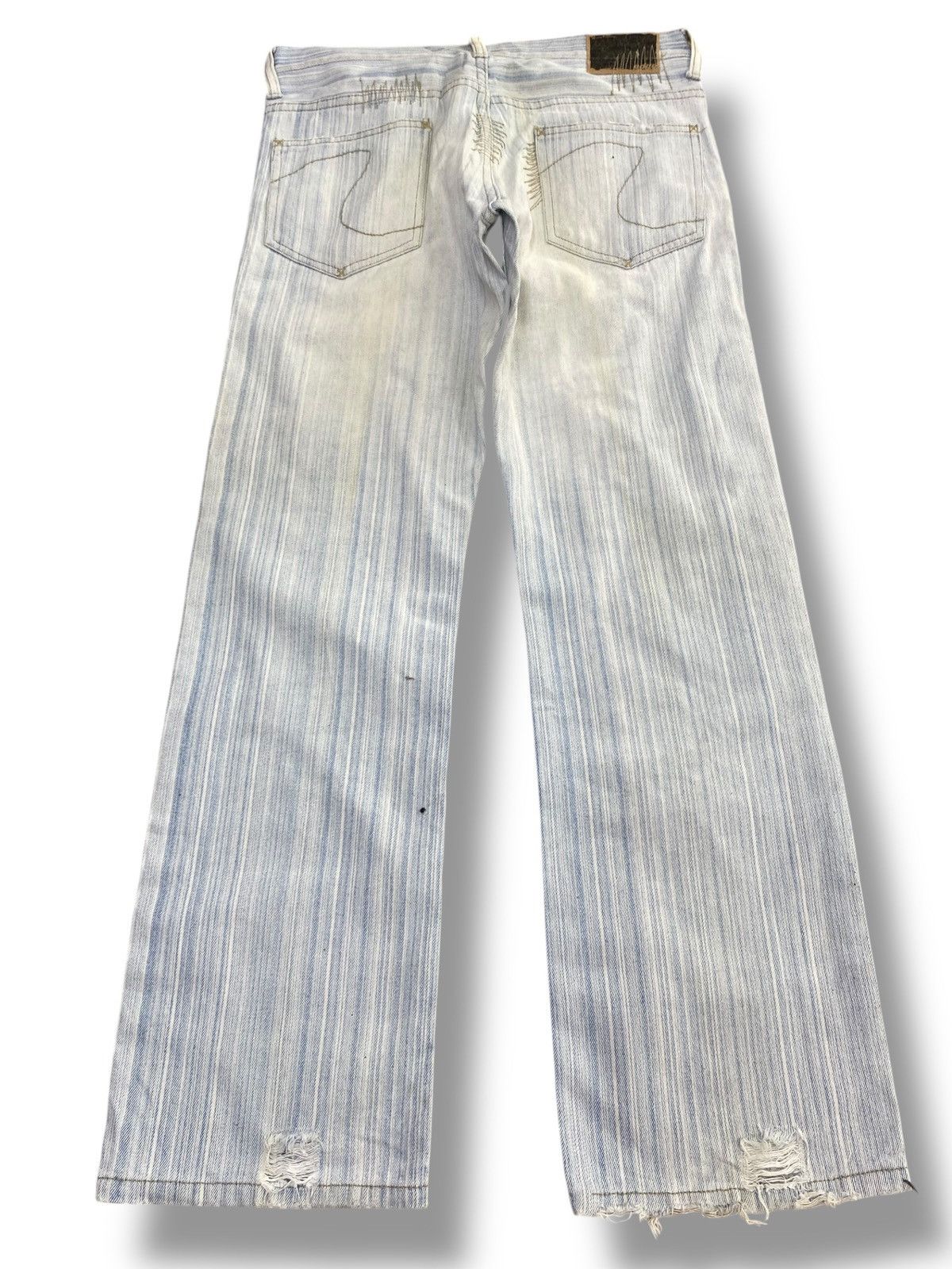 Japanese Brand Japanese Brand Striped Light Wash Style Loose Jeans Size US 31 - 3 Thumbnail