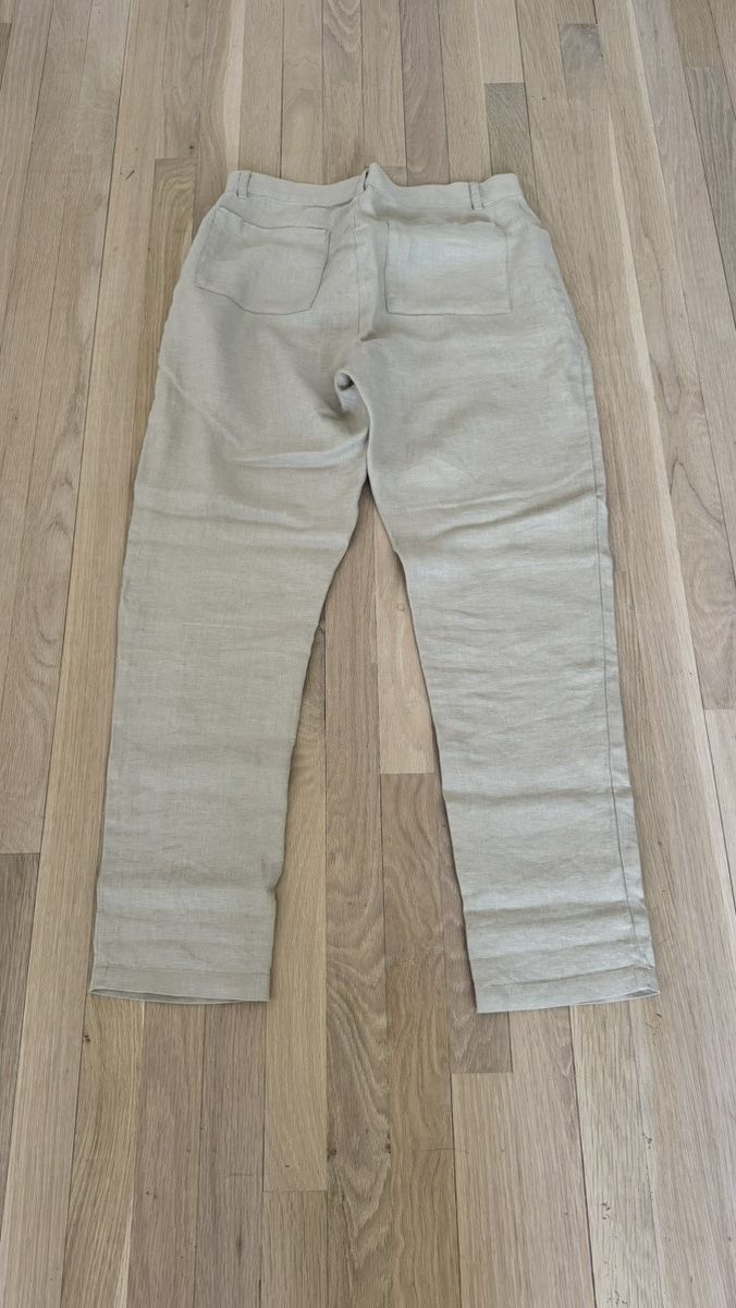 Alex Crane Alex Crane - Beige Linen Trousers Size US 31 - 2 Thumbnail