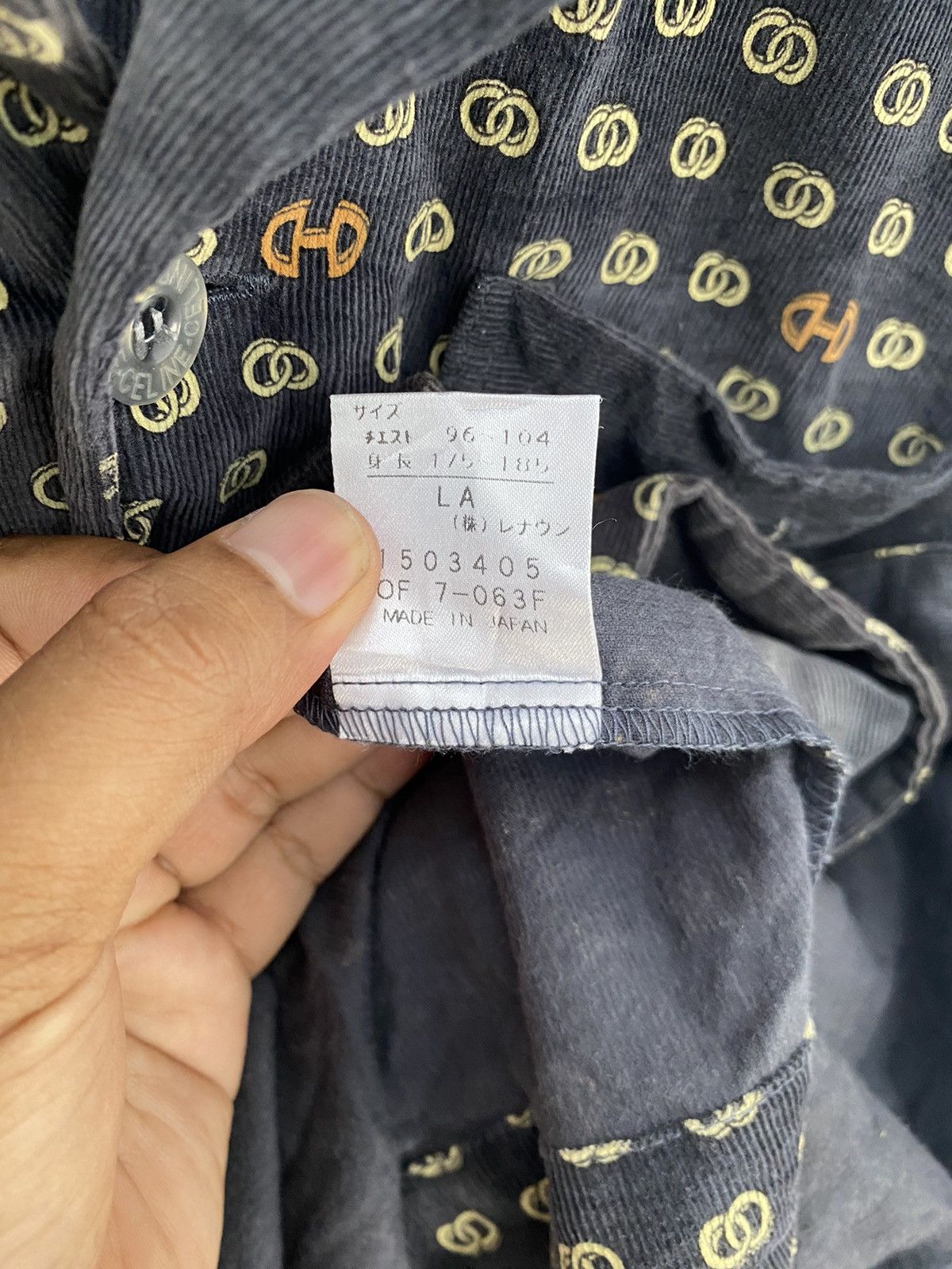 Celine × Vintage 🔥GRAIL Celine Monogrammed Overprint Corduroy Luxury Pyjamas Size US L / EU 52-54 / 3 - 8 Thumbnail