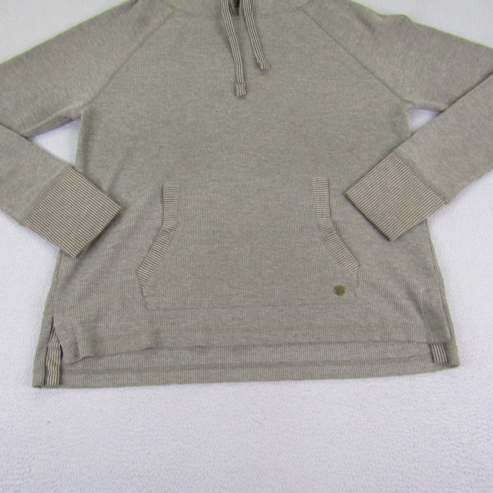 Prana prAna Hoodie Womens Medium Gray Thermal Pullover Lightweight Organic Size M / US 6-8 / IT 42-44 - 3 Thumbnail