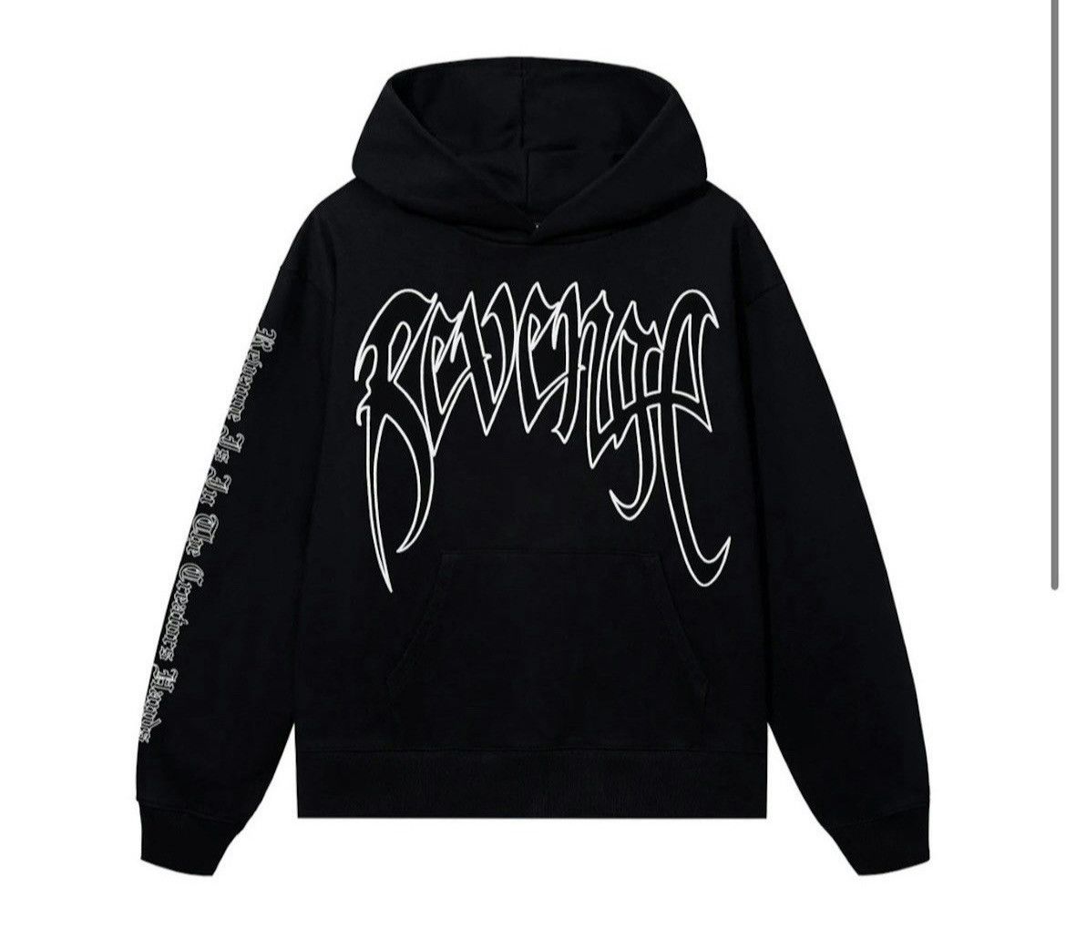 image of Revenge Xkilloutline Hoodie Black/white, Men's (Size XL)