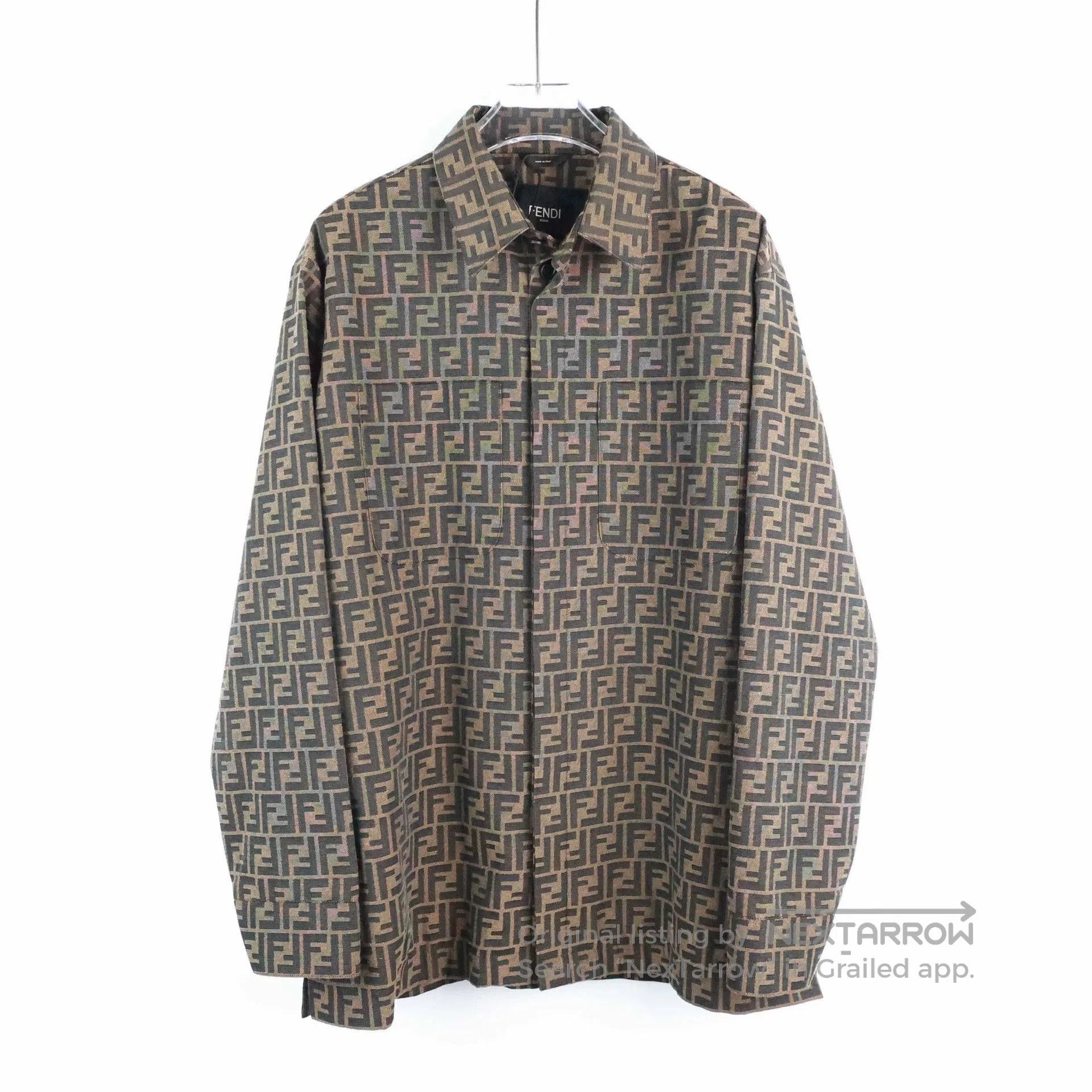 Fendi fendi ss22 logo print polo jacket. Size US L / EU 52-54 / 3 - 2 Thumbnail
