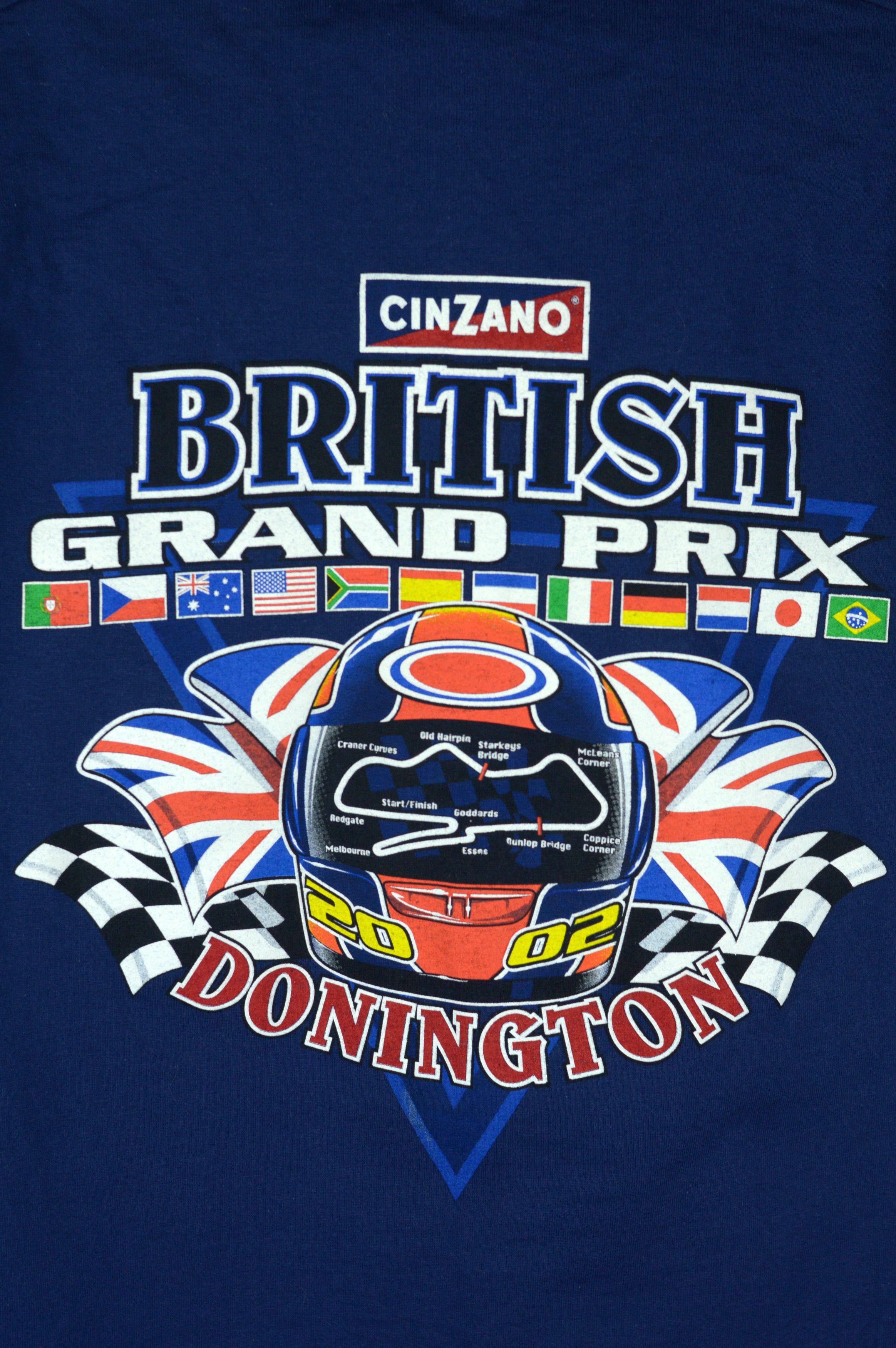 Vintage Vintage British Grand Prix Donington park 2002 t shirt Size US L / EU 52-54 / 3 - 5 Thumbnail