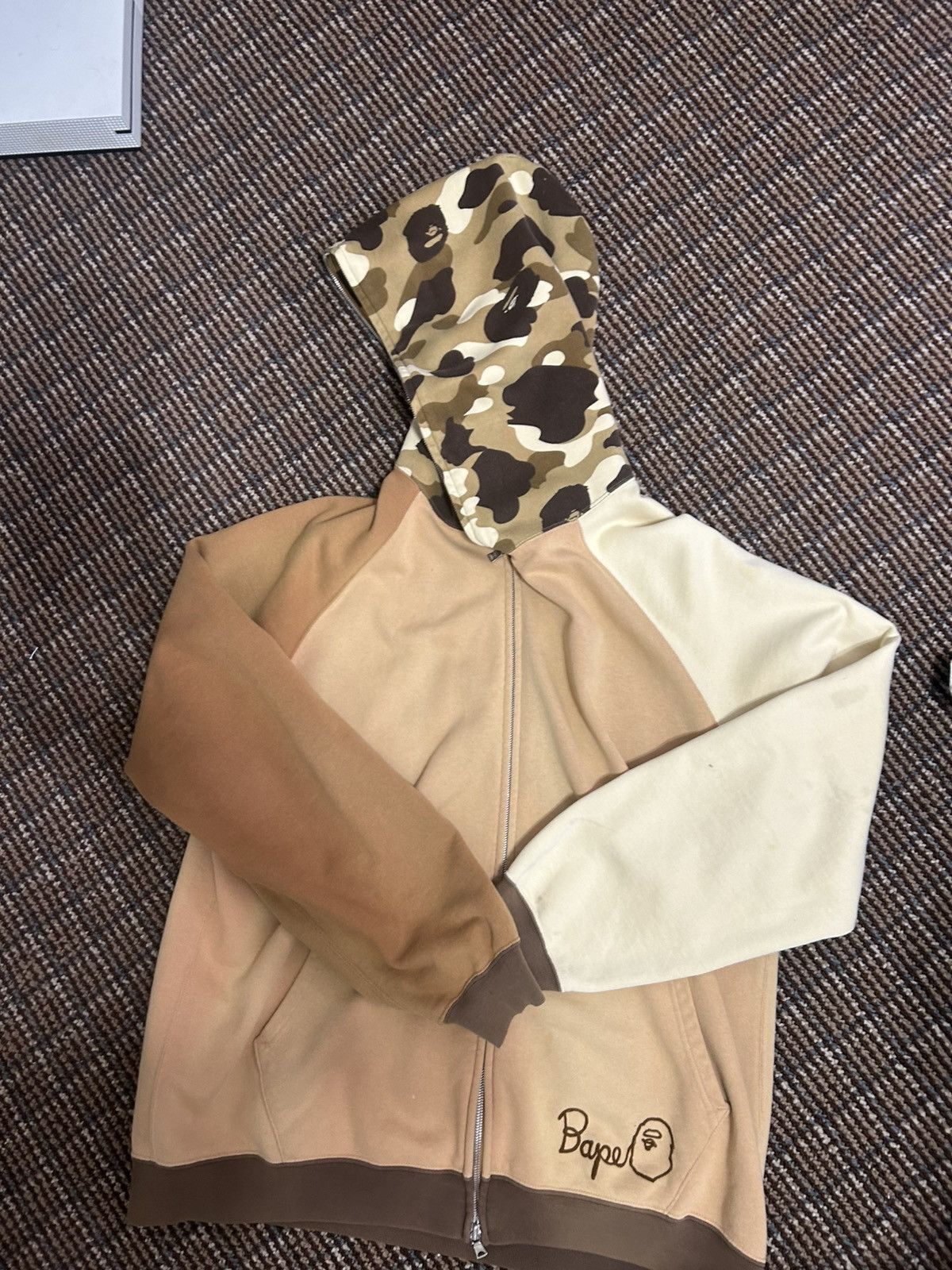 Bape *SUPER RARE* BAPE NIGO 1st Camo Color Panel Hoodie Japan Size US L / EU 52-54 / 3 - 2 Thumbnail