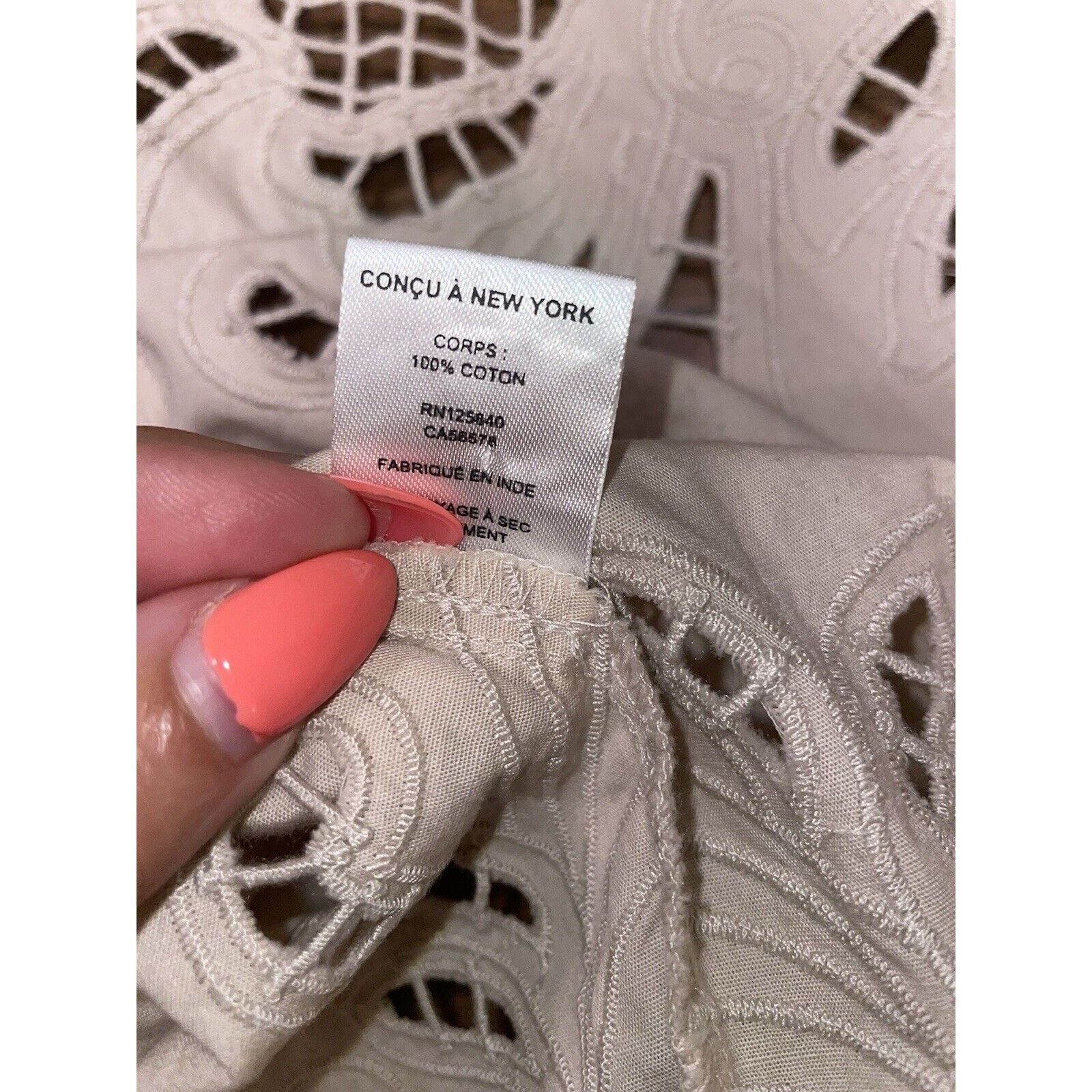 INTERMIX INTERMIX Jasmine Organic Cotton Detailed Lace Cuff Blouse 6 Size M / US 6-8 / IT 42-44 - 11 Thumbnail
