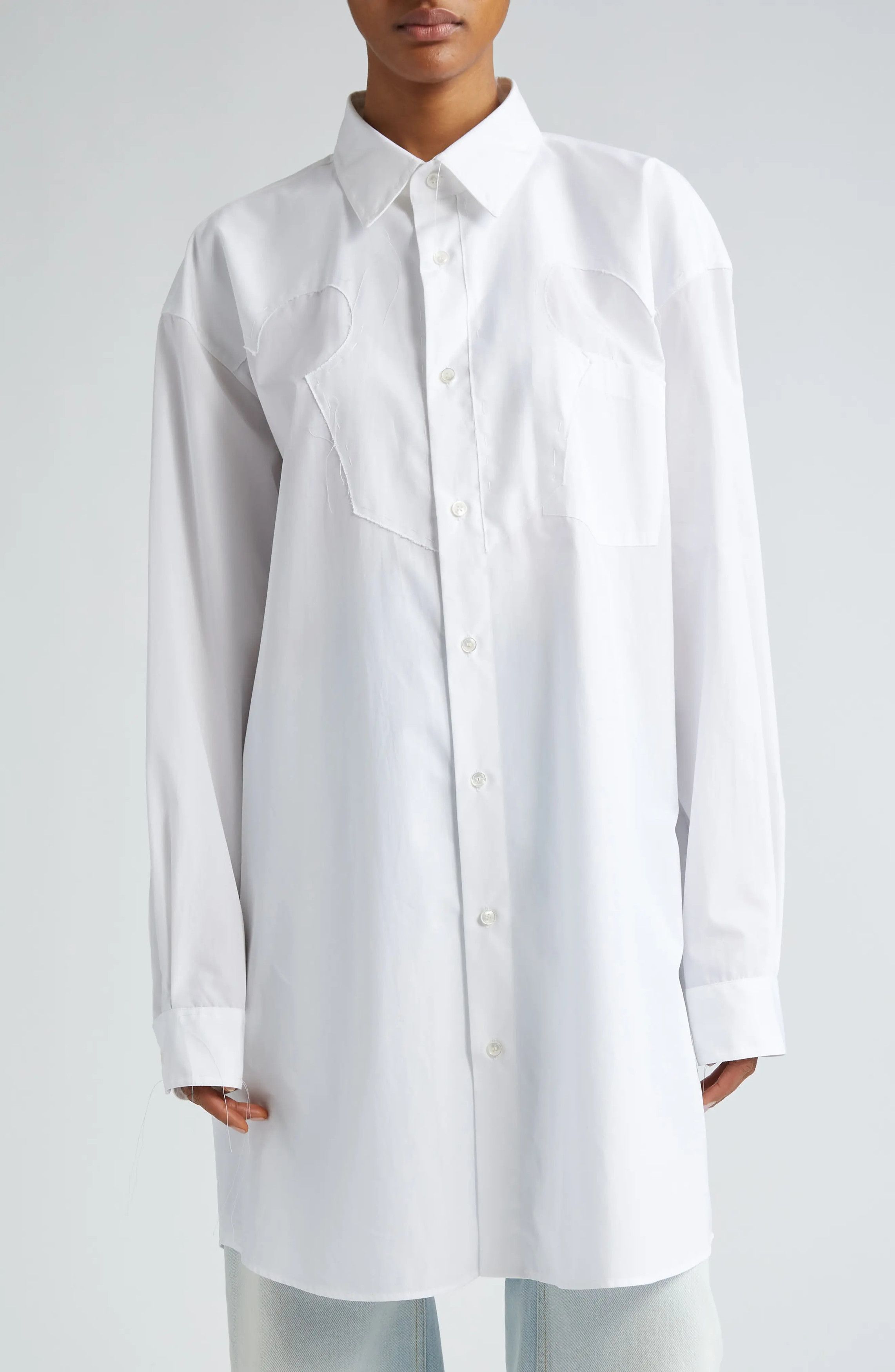 Maison Margiela o1y0625 Shirt in White Size M / US 6-8 / IT 42-44 - 4 Thumbnail