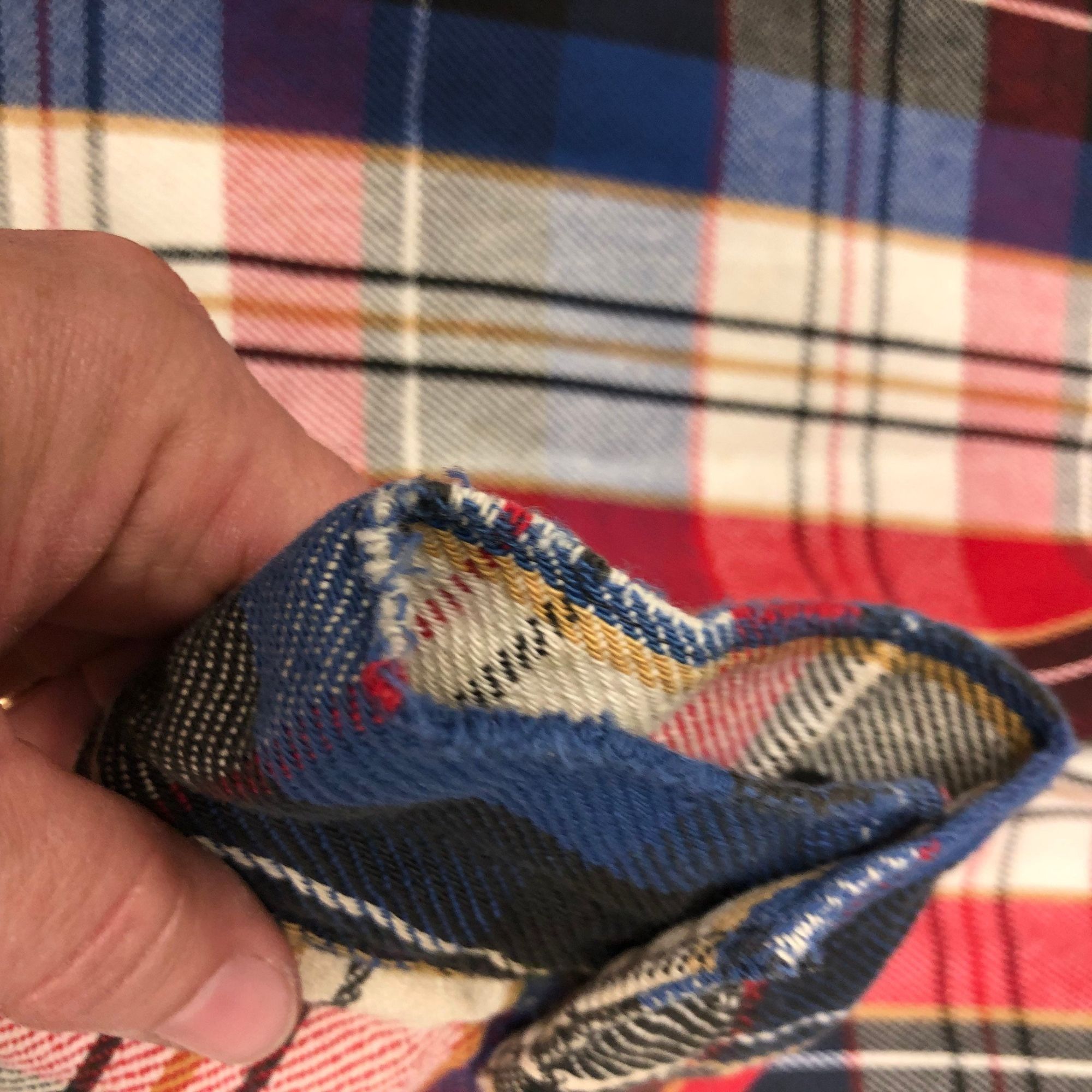 FiveBrother Vtg 5 Five Brother Red Blue Multi-Color Plaid Chore Shirt Size US XL / EU 56 / 4 - 8 Thumbnail