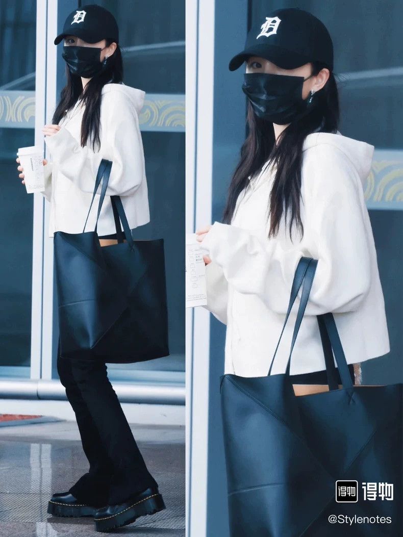 LOEWE Embossed logo wool coat