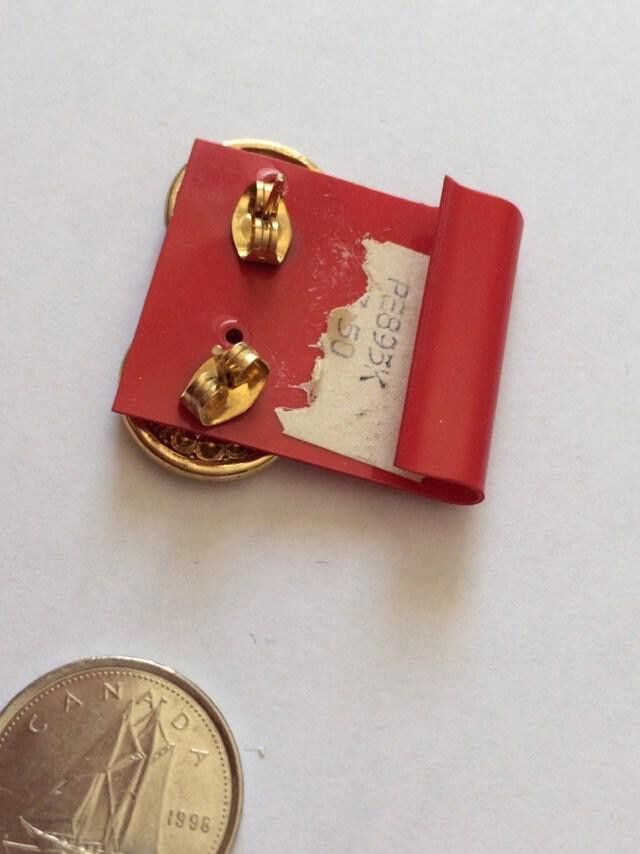 Designer Elegance Trid Vintage Gold & Black Earrings Size ONE SIZE - 3 Thumbnail