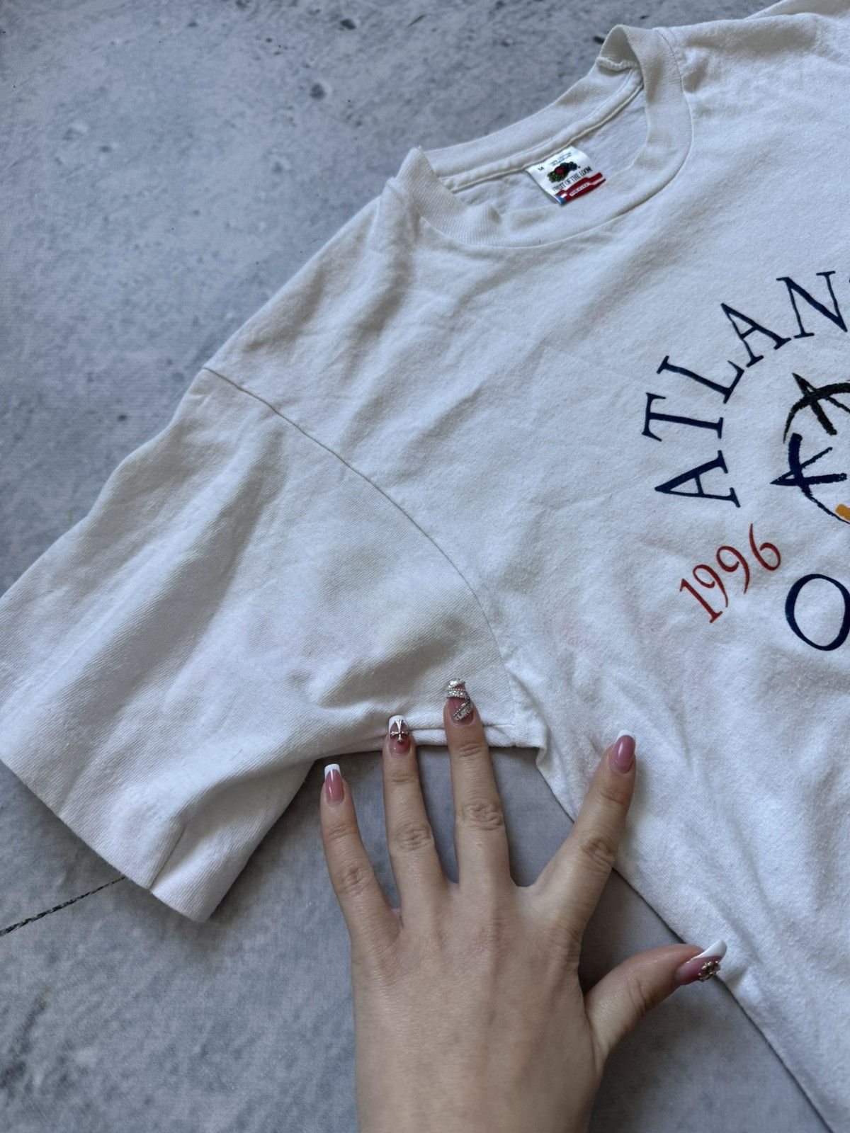 MLB × Vintage Atlanta white tee 1996 vintage Olympic games Size US M / EU 48-50 / 2 - 4 Thumbnail