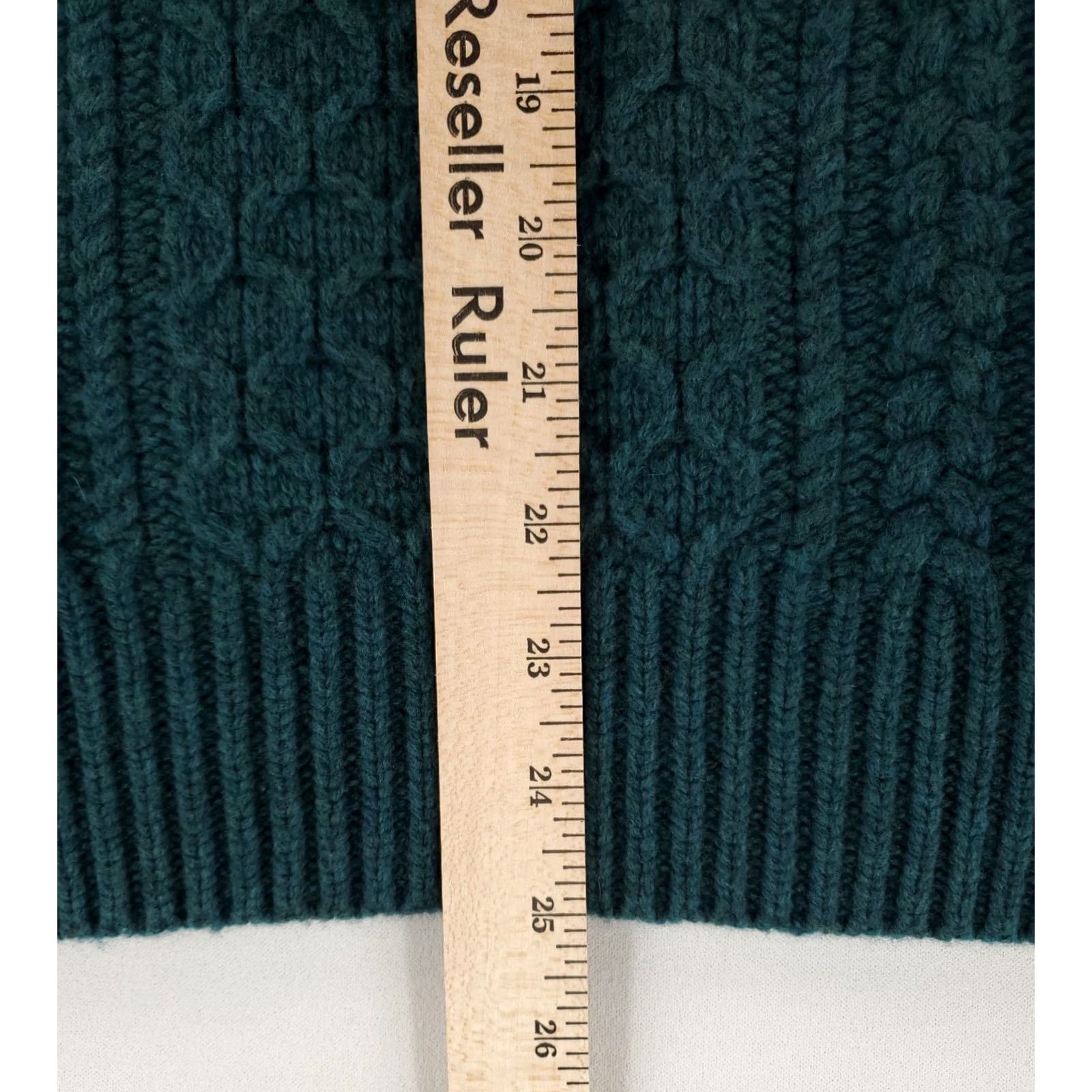 J.Crew VINTAGE J.CREW Sweater Cable Knit Wool Blend Green Blue Mens M Pullover Men Green Wool Blend Cable Knit Sweater M Size US M / EU 48-50 / 2 - 5 Thumbnail