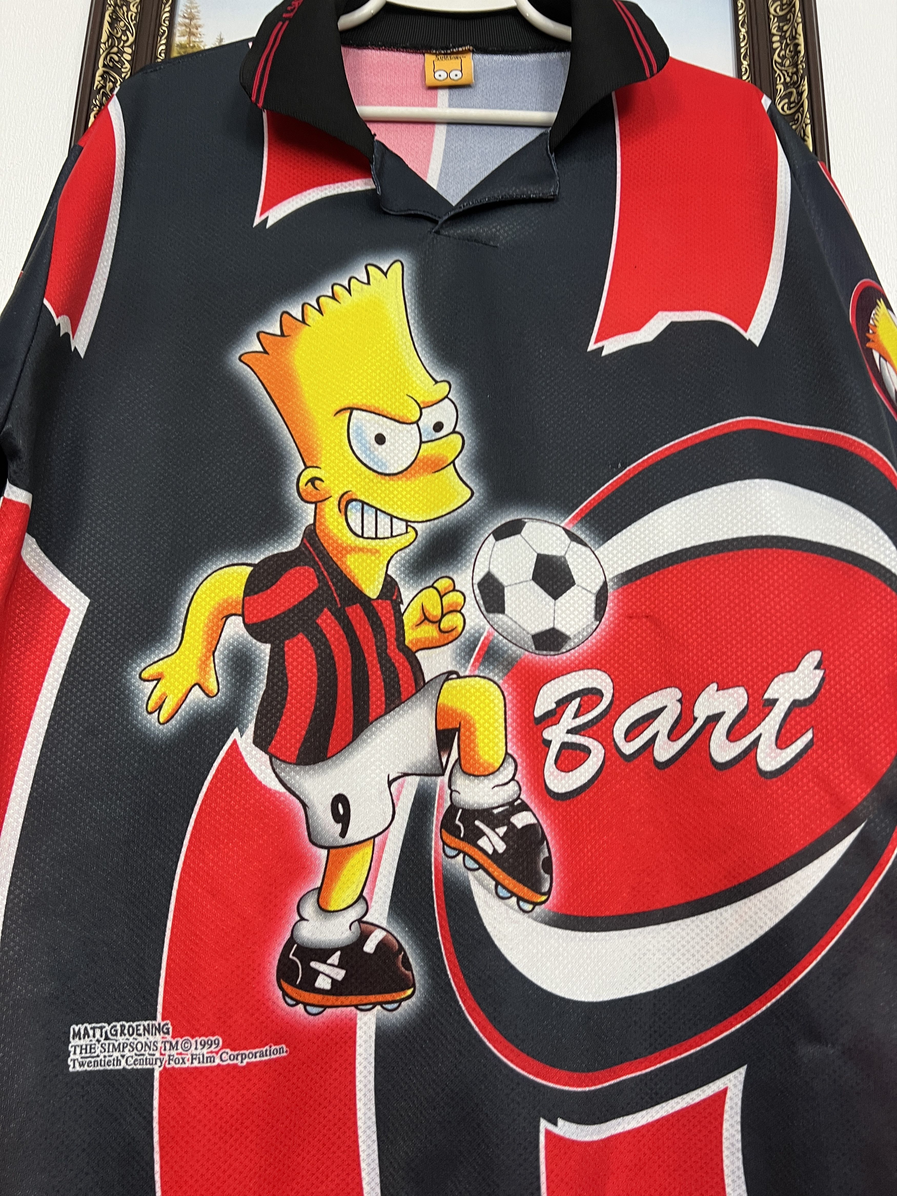 The Simpsons AC Milan Bart Simpson Football Shirt Print Maglia Jersey Size US XL / EU 56 / 4 - 3 Thumbnail