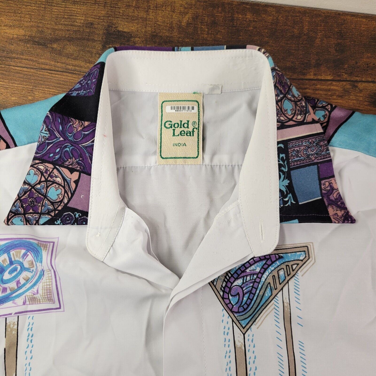 Other Gold Leaf India Vintage Geometric 80s 90s Button Up Shirt Size US L / EU 52-54 / 3 - 3 Thumbnail