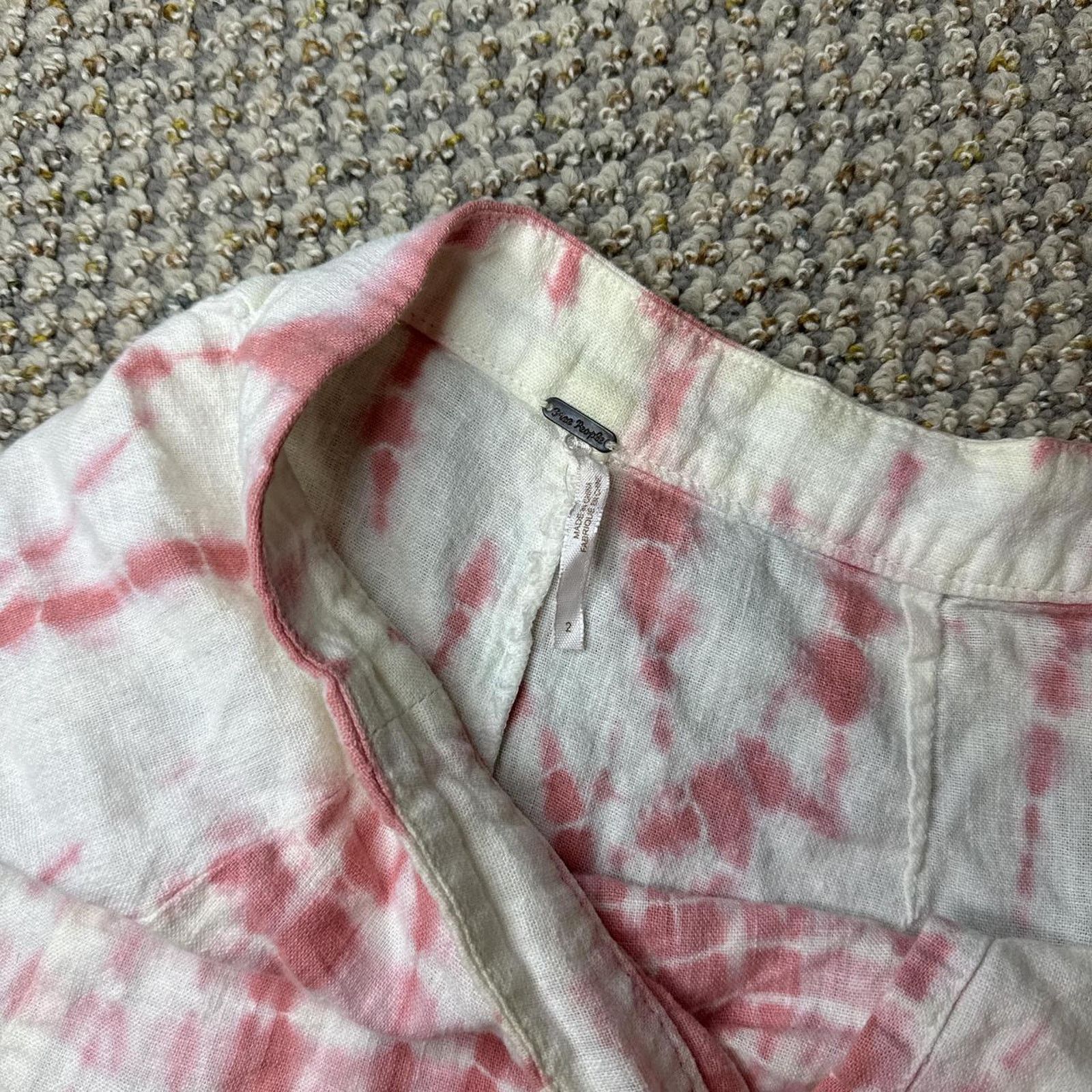 Free People free people ‘Rosie’ tie dye pink and white sarong wrap skirt Size 26" / US 2 / IT 38 - 6 Thumbnail