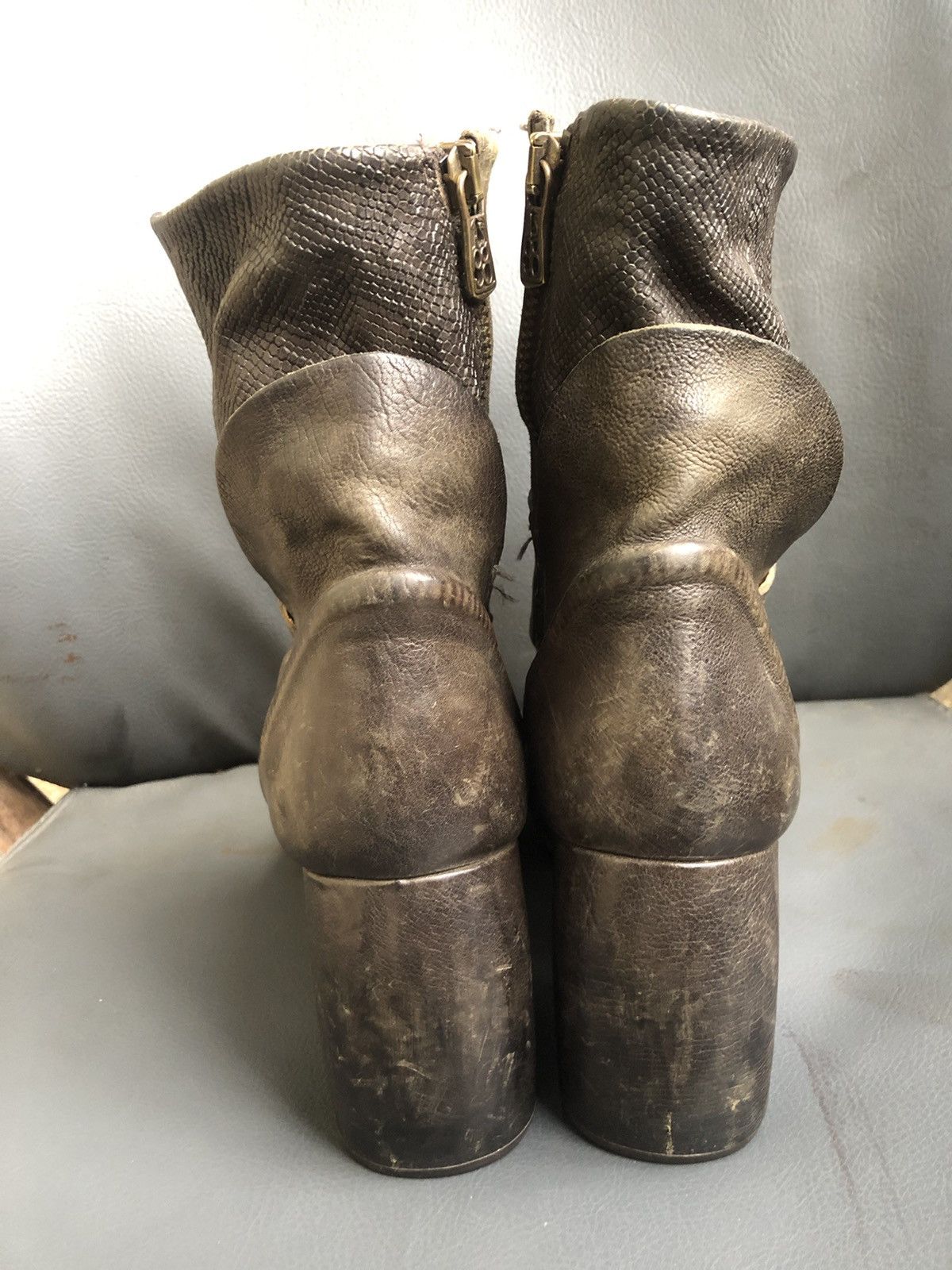 A.S.98 A.S 98 Grean Leather Women’s Boots Size 37 Size US 7 / IT 37 - 12 Thumbnail
