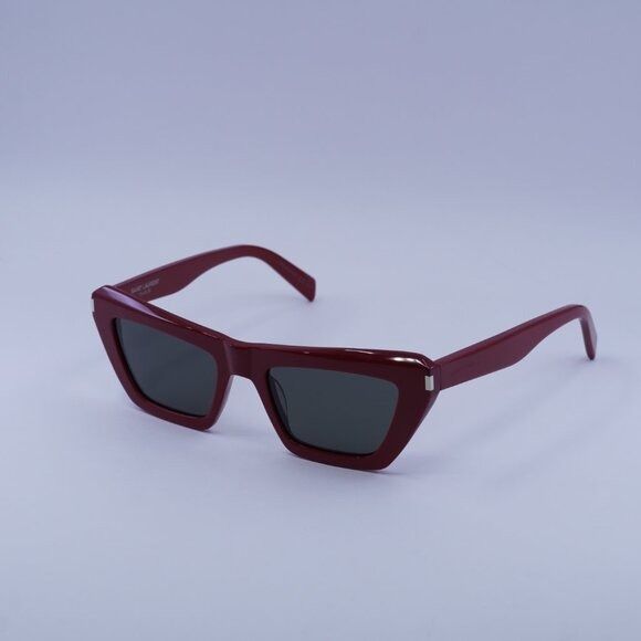 Saint Laurent Paris Saint Laurent SL467 003 Sunglasses Red Cat Eye Frame Size ONE SIZE - 7 Thumbnail