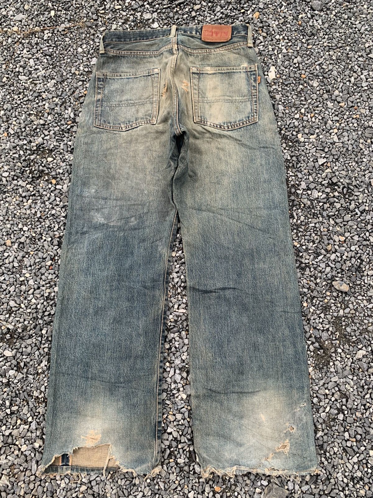 Edwin VINTAGE EDWIN 505 SELVEDGE BAGGY RUSTY DISTRESSED DENIM Size US 28 / EU 44 - 3 Thumbnail