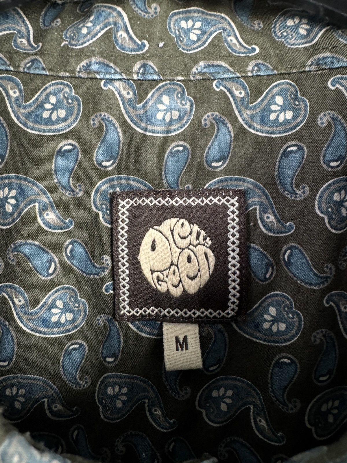 Pretty Green Pretty Green Paisley Print Button Up Shirt Green Long Sleeve Size US M / EU 48-50 / 2 - 7 Thumbnail