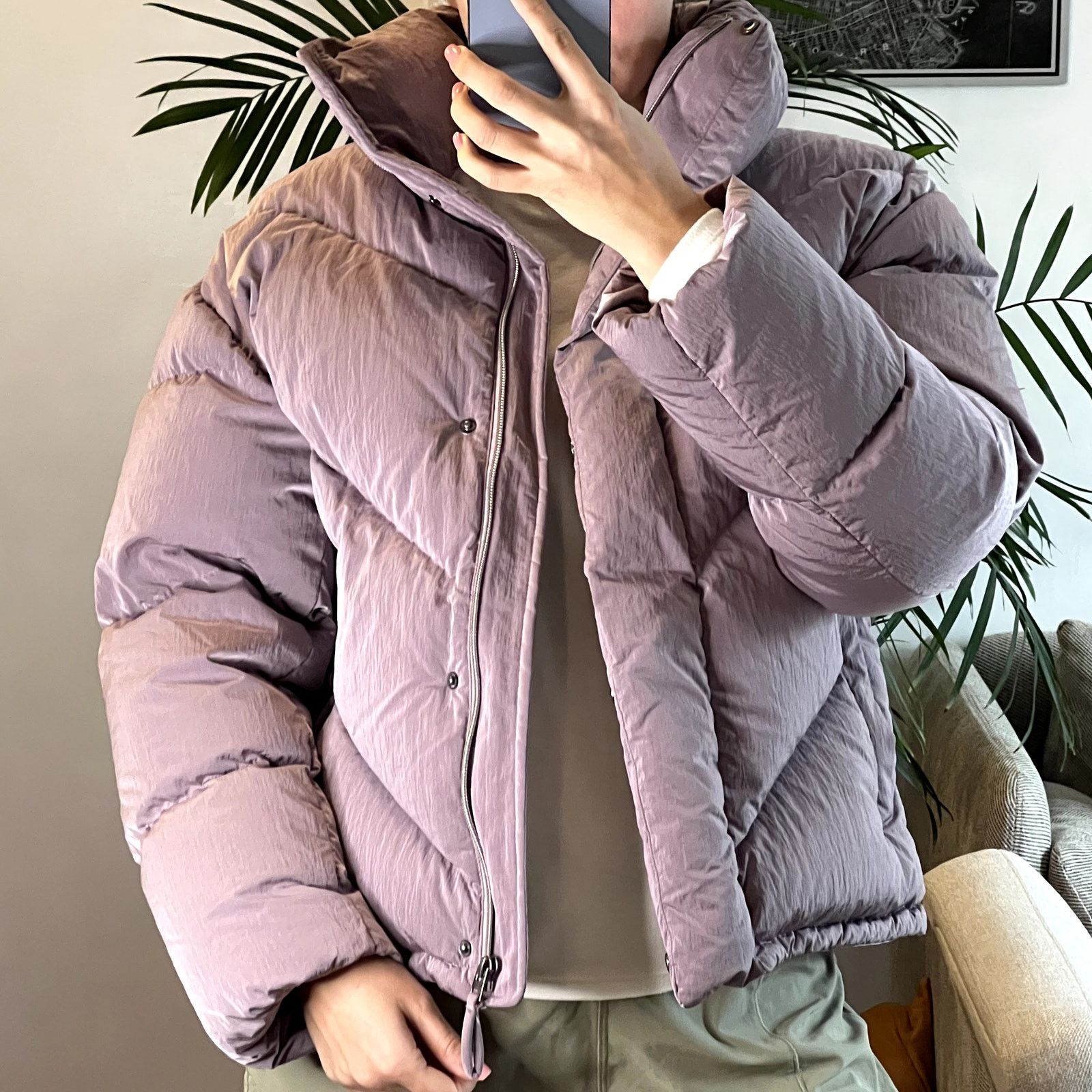 Aritzia Aritzia Wilfred The Cloud Puff puffer jacket coat purple Size XS / US 0-2 / IT 36-38 - 1 Thumbnail
