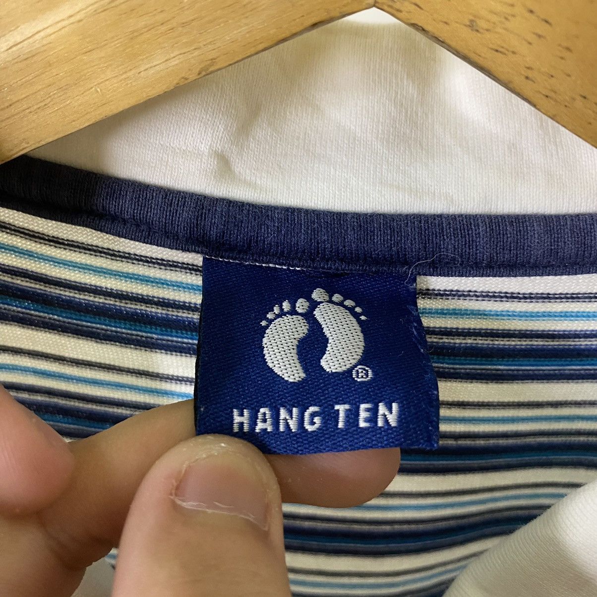 Hang Ten Vintage 2000s Hang Ten Surf Style Stripes Polo Tee Size US M / EU 48-50 / 2 - 3 Thumbnail