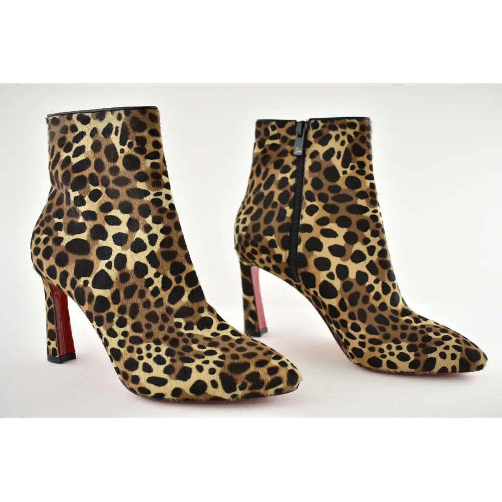 Christian Louboutin Christian Louboutin So Eleonor 85 Black Brown Leopard Pony Size US 8.5 / IT 38.5 - 4 Thumbnail