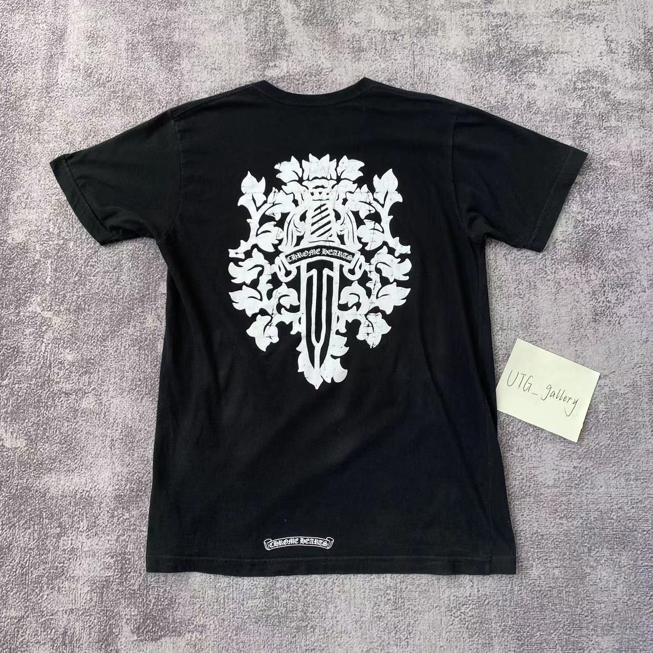 image of Chrome Hearts Vine Dagger Logo Pocket T-Shirt in Black, Men's (Size Medium)
