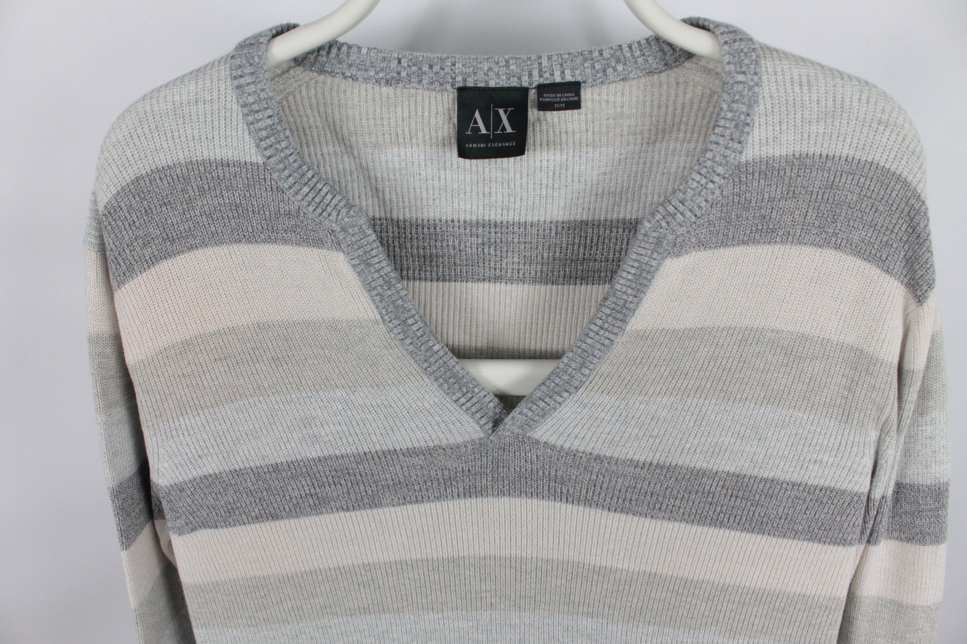 Armani × Armani Exchange Armani Exchange V-Neck Cotton Pullover Size US M / EU 48-50 / 2 - 2 Thumbnail