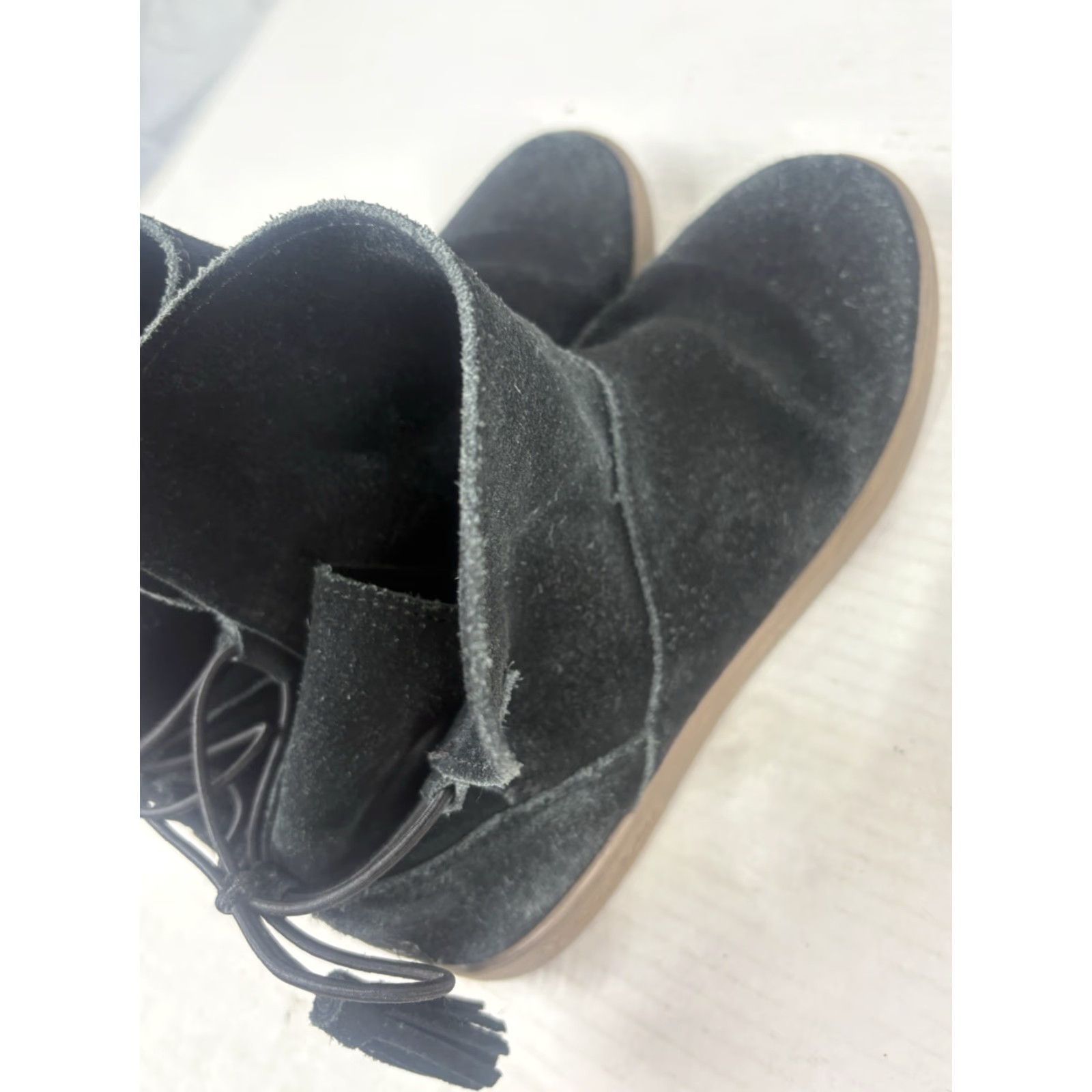Vintage VINTAGE Koolaburra By Ugg Black Leather Ankle Booties Women Size 7 Casual Winter Fall Boots Size US 7 / IT 37 - 5 Thumbnail