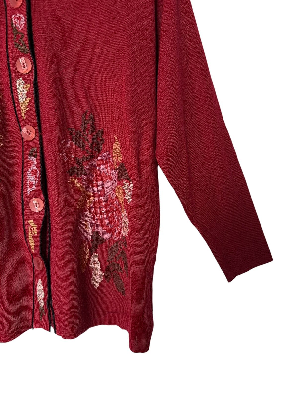 Aran Isles Knitwear Vintage Leomarina Big Logo Button Ups Knitwear Sweater Size M / US 6-8 / IT 42-44 - 2 Thumbnail