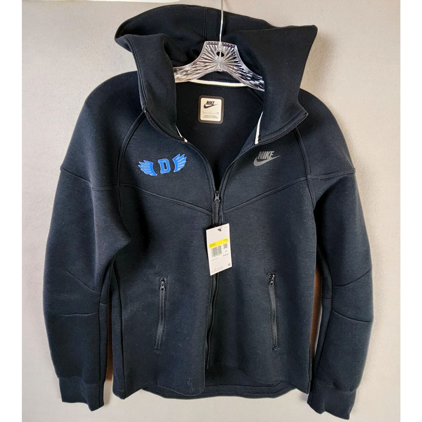 Nike Women Tech Fleece Windrunner Small Full-Zip Hoodie Blk