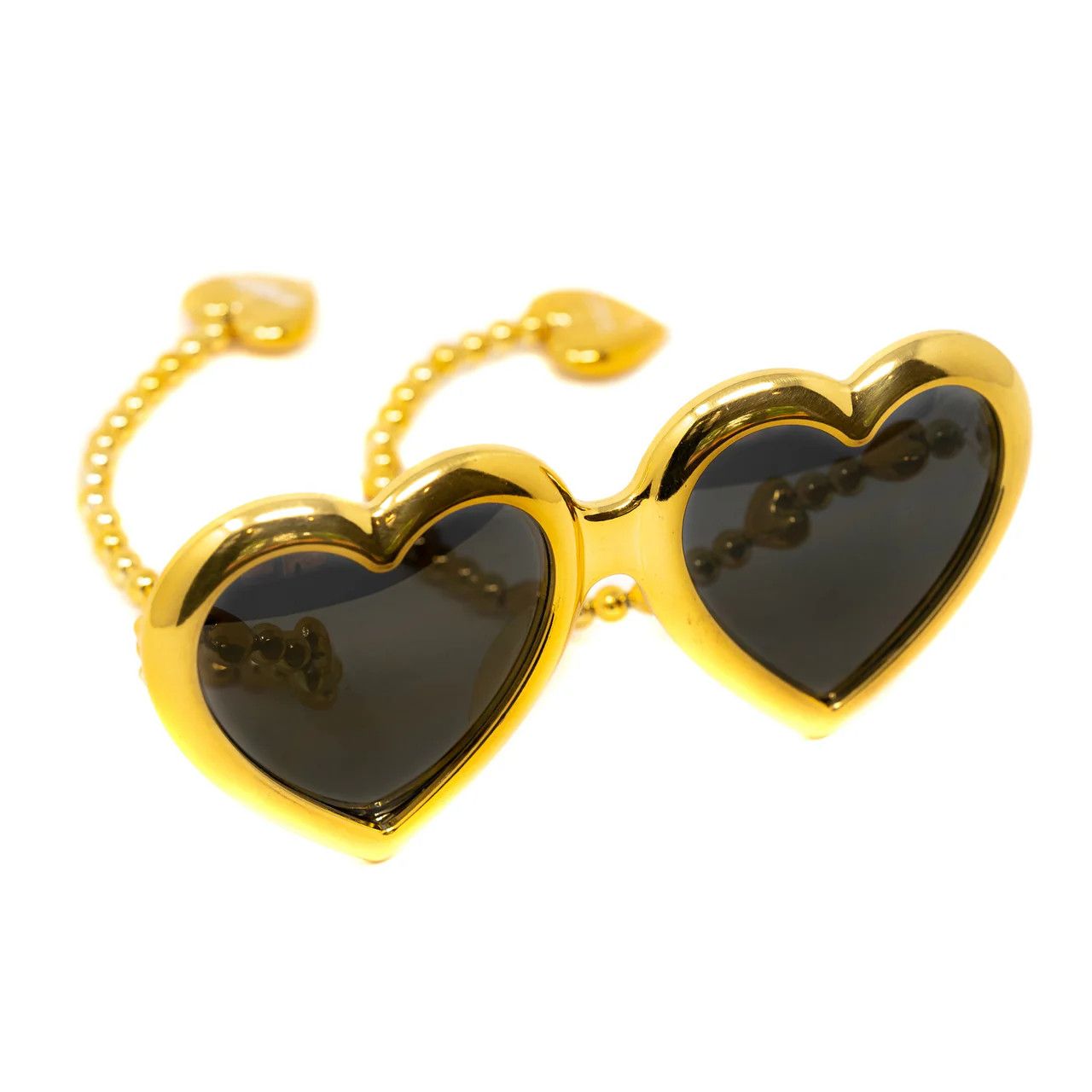 Jeremy Scott Jeremy Scott Gold Heart Shaped Sunglasses Size ONE SIZE - 1 Thumbnail