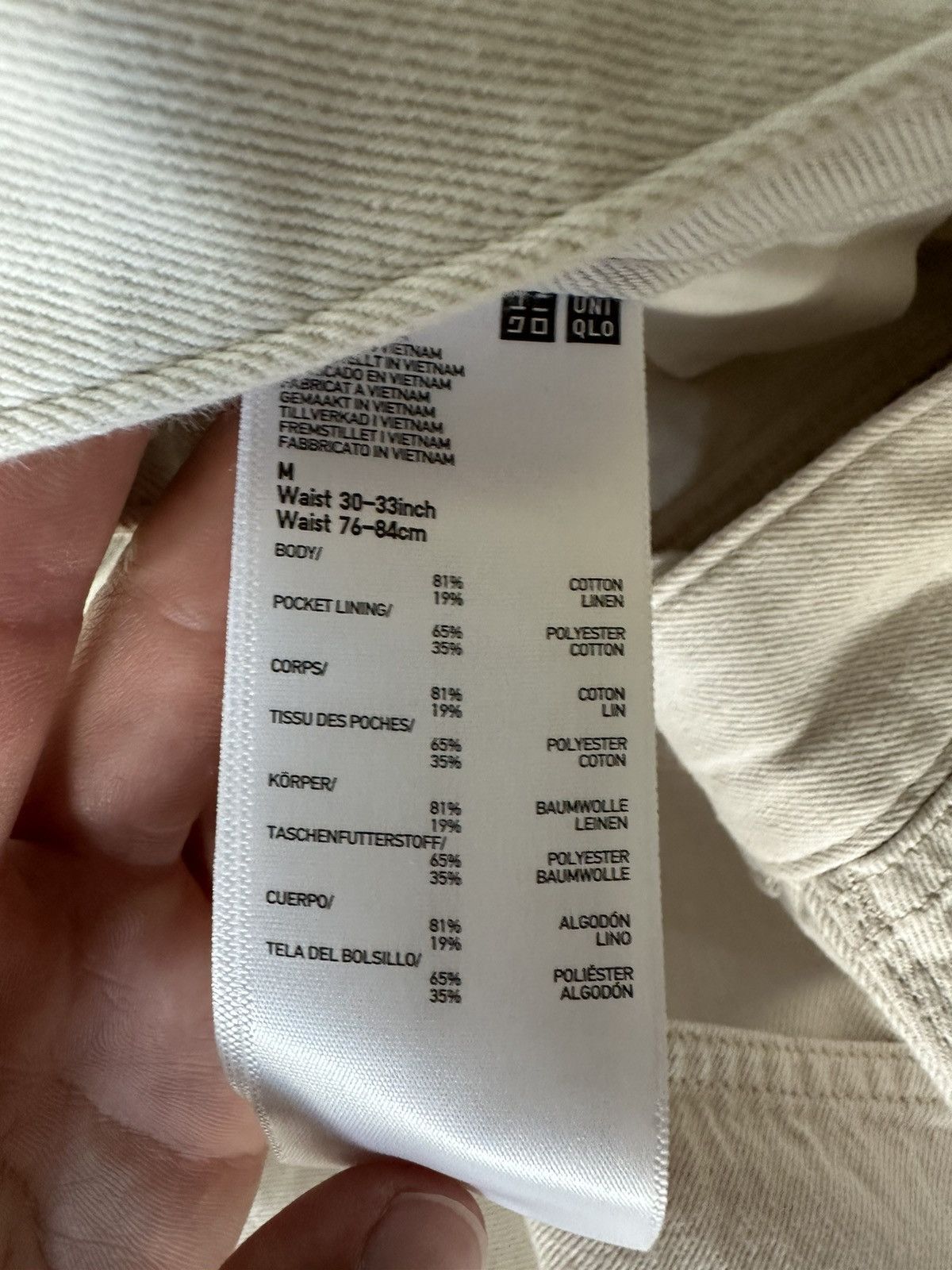 Uniqlo Cream Uniqlo Trouser Size US 32 / EU 48 - 4 Thumbnail