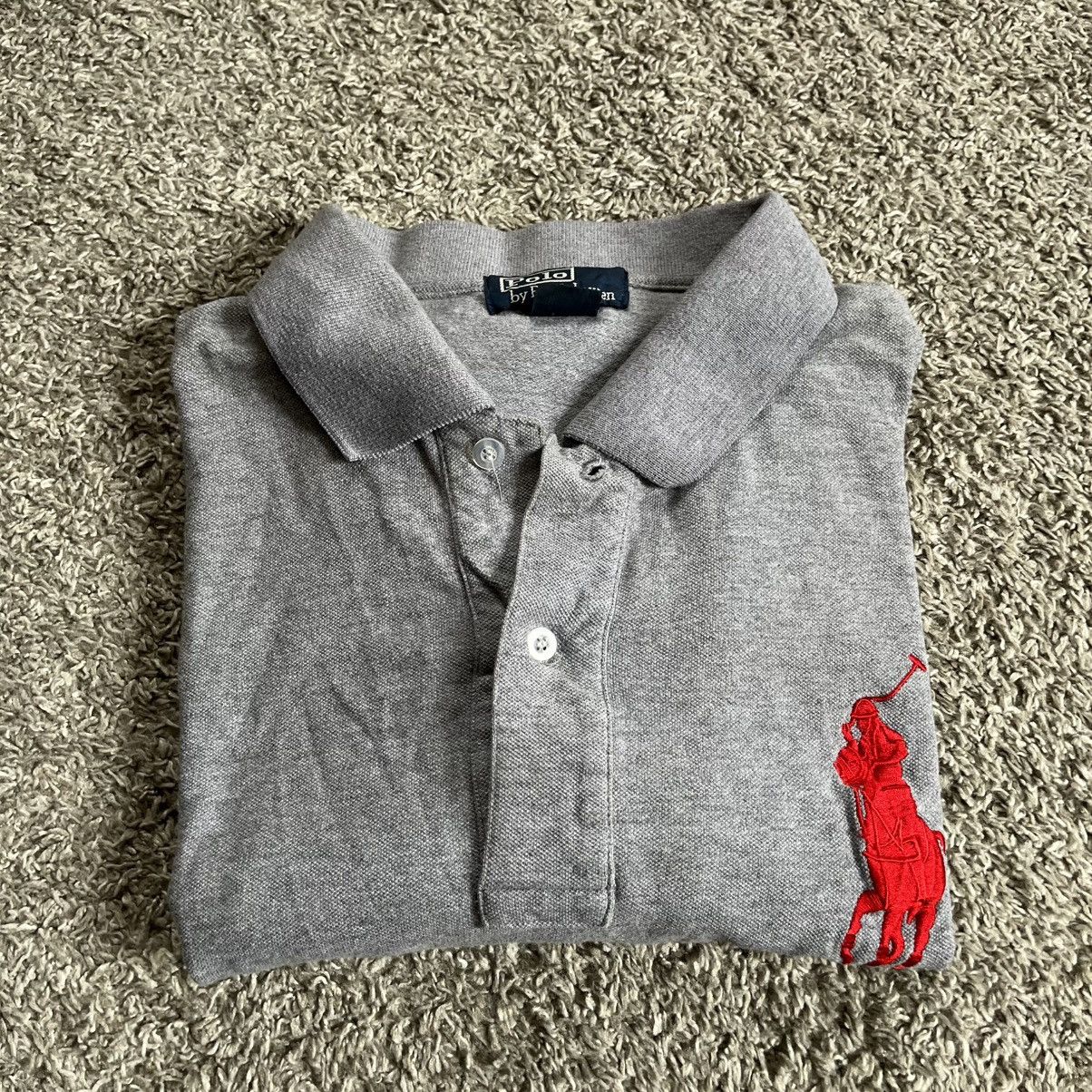 Polo Ralph Lauren 🔴Polo Ralph Lauren Shirt Size Large Gray Red Big Polo Size US L / EU 52-54 / 3 - 11 Thumbnail