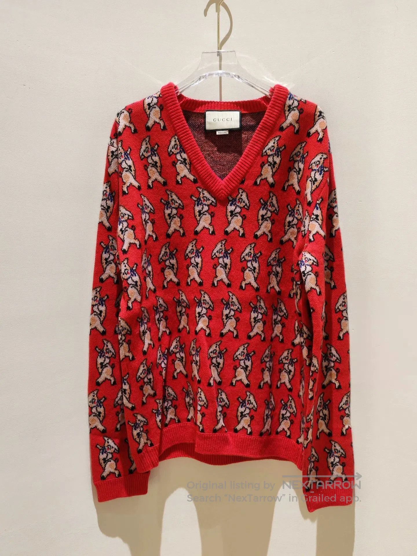 Gucci Gucci Red Pig New Year Limited Cardigan. Size M / US 6-8 / IT 42-44 - 1 Thumbnail