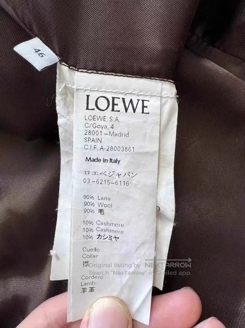 Loewe Loewe Khaki fur-collared wool and cashmere coat Size US S / EU 44-46 / 1 - 6 Thumbnail
