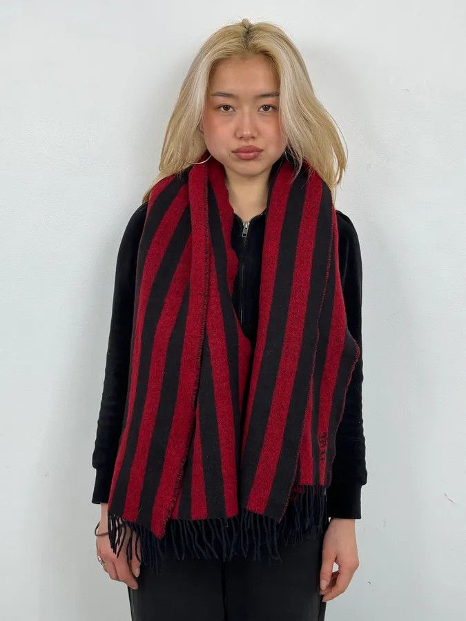 Jean Paul Gaultier Jean Paul Gaultier Bicolor Red & Black Scarf Size ONE SIZE - 2 Thumbnail