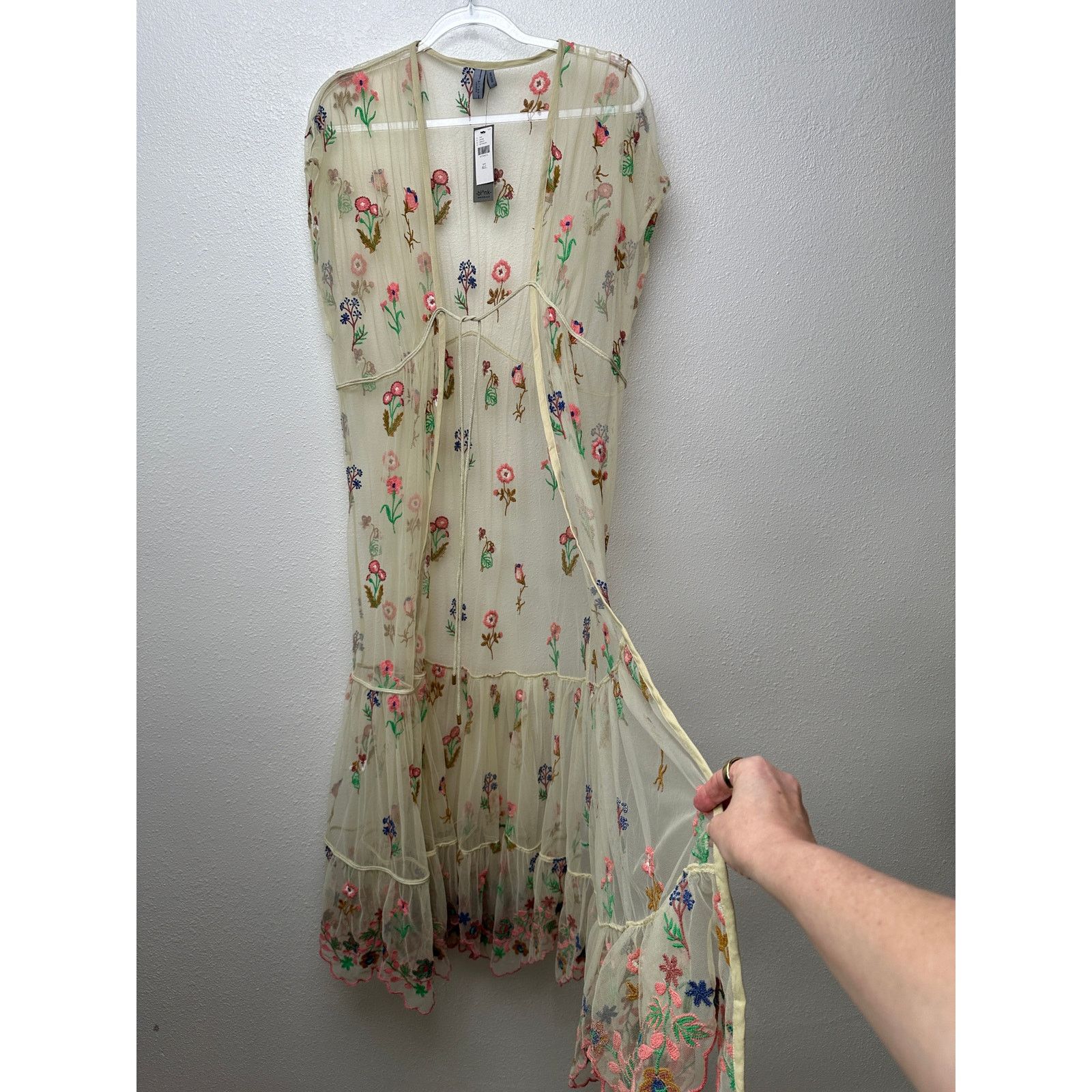 Other NWT BL-NK Women Coverup Multicolor One Size Sheer Duster Size ONE SIZE - 2 Thumbnail